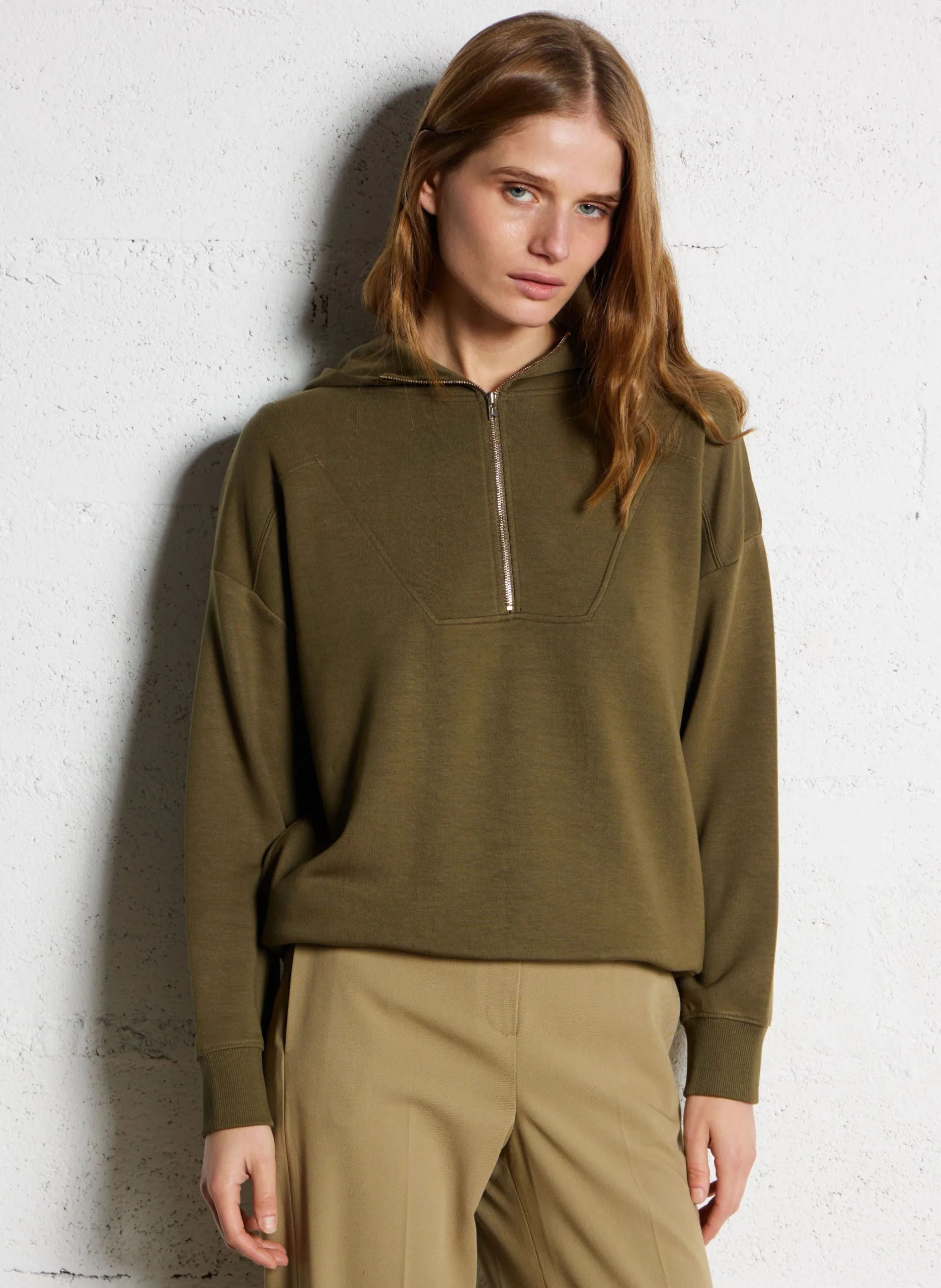 Oversize-Strickpullover Khaki TONY