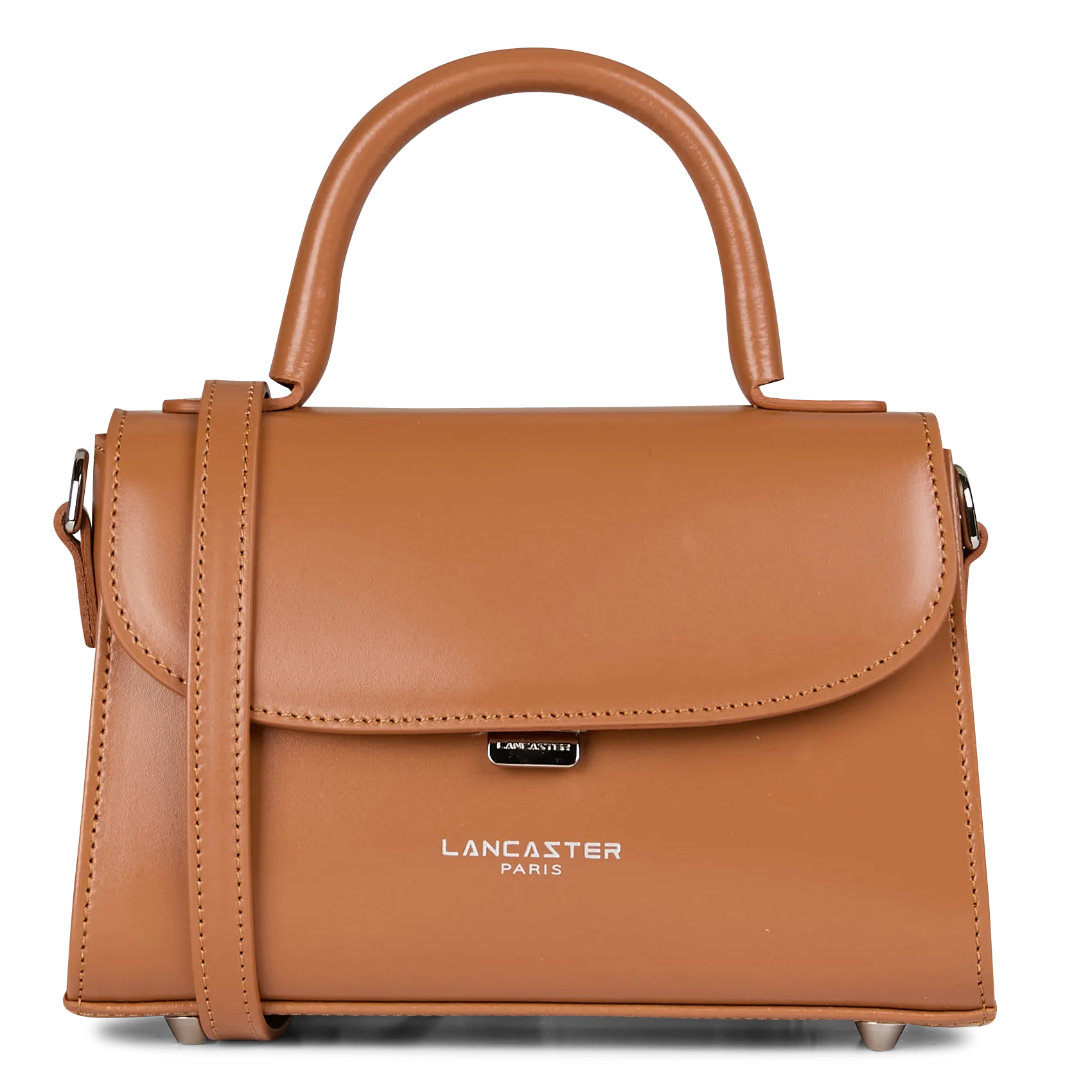 Geschnürte Beuteltasche aus strukturiertem Leder Braun SUAVE EVEN