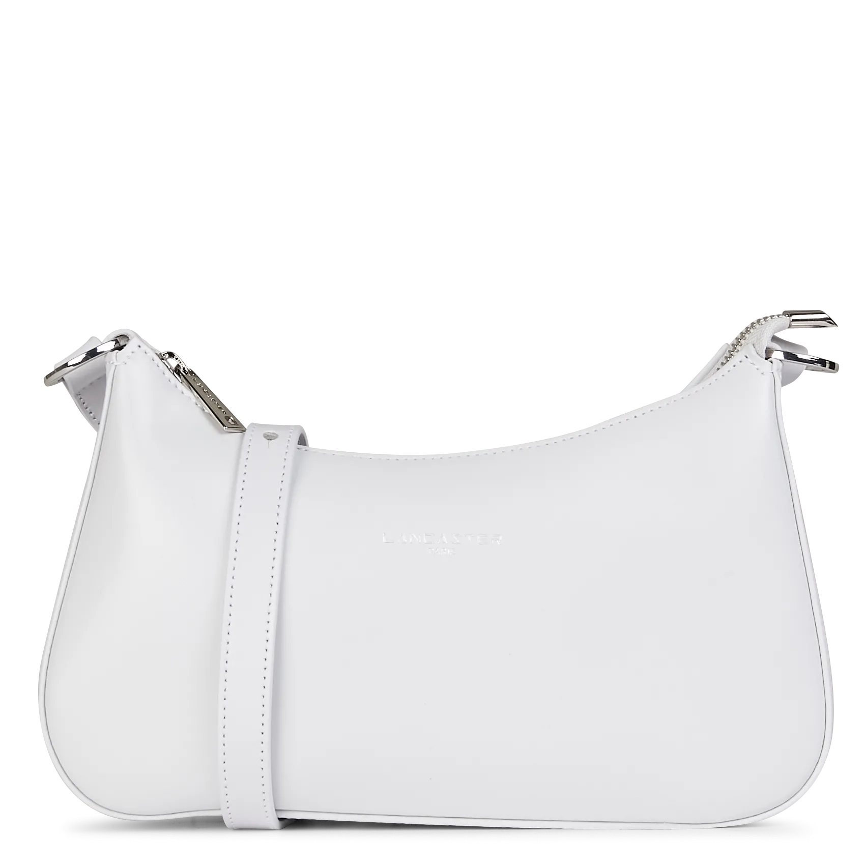 Baguette-Tasche aus Glattleder Grau SUAVE ACE