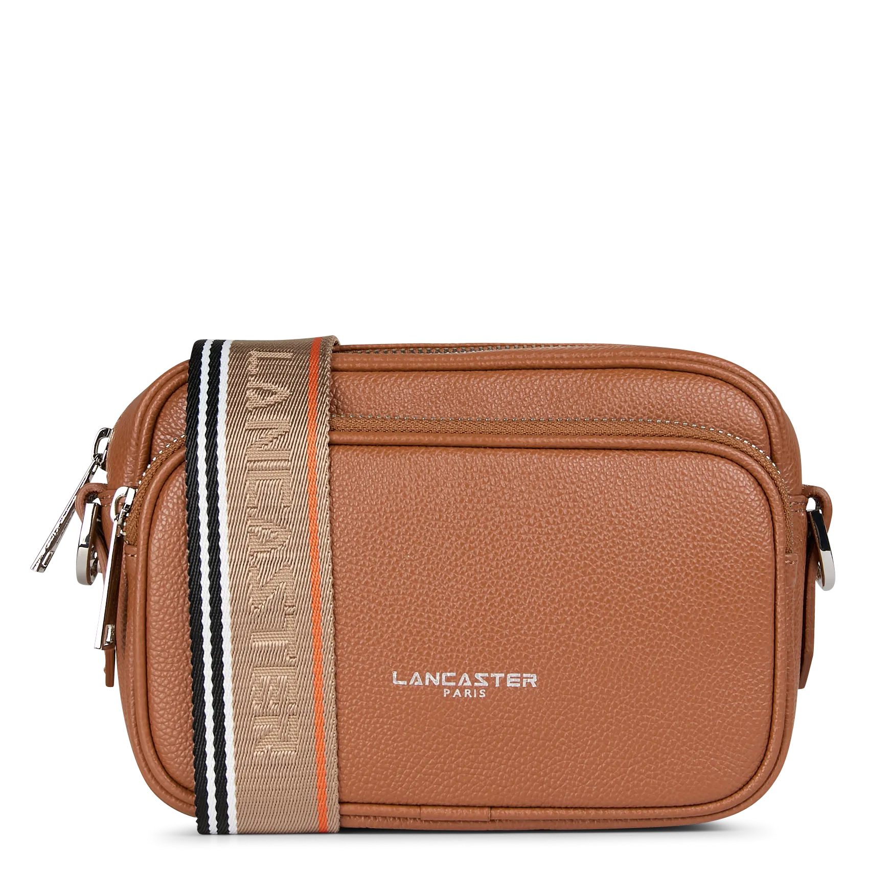 Umhängetasche aus Leder Braun MILANO AMA