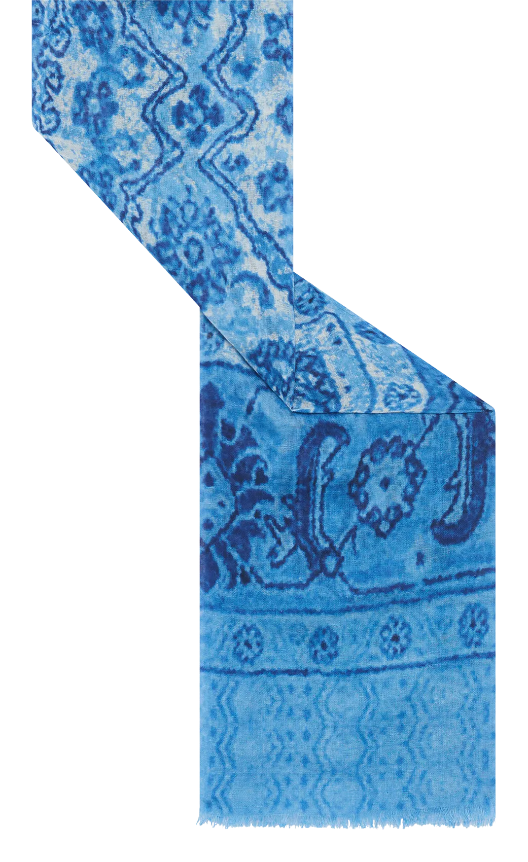 Bedrucktes Tuch aus Baumwoll-Mix Blau OREA