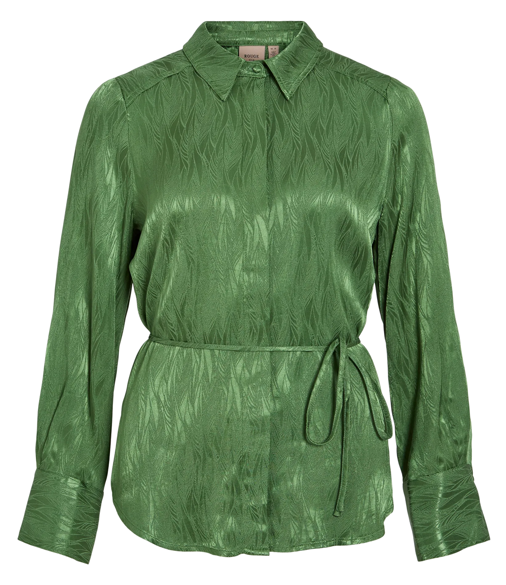 Weite Satinhose Grun