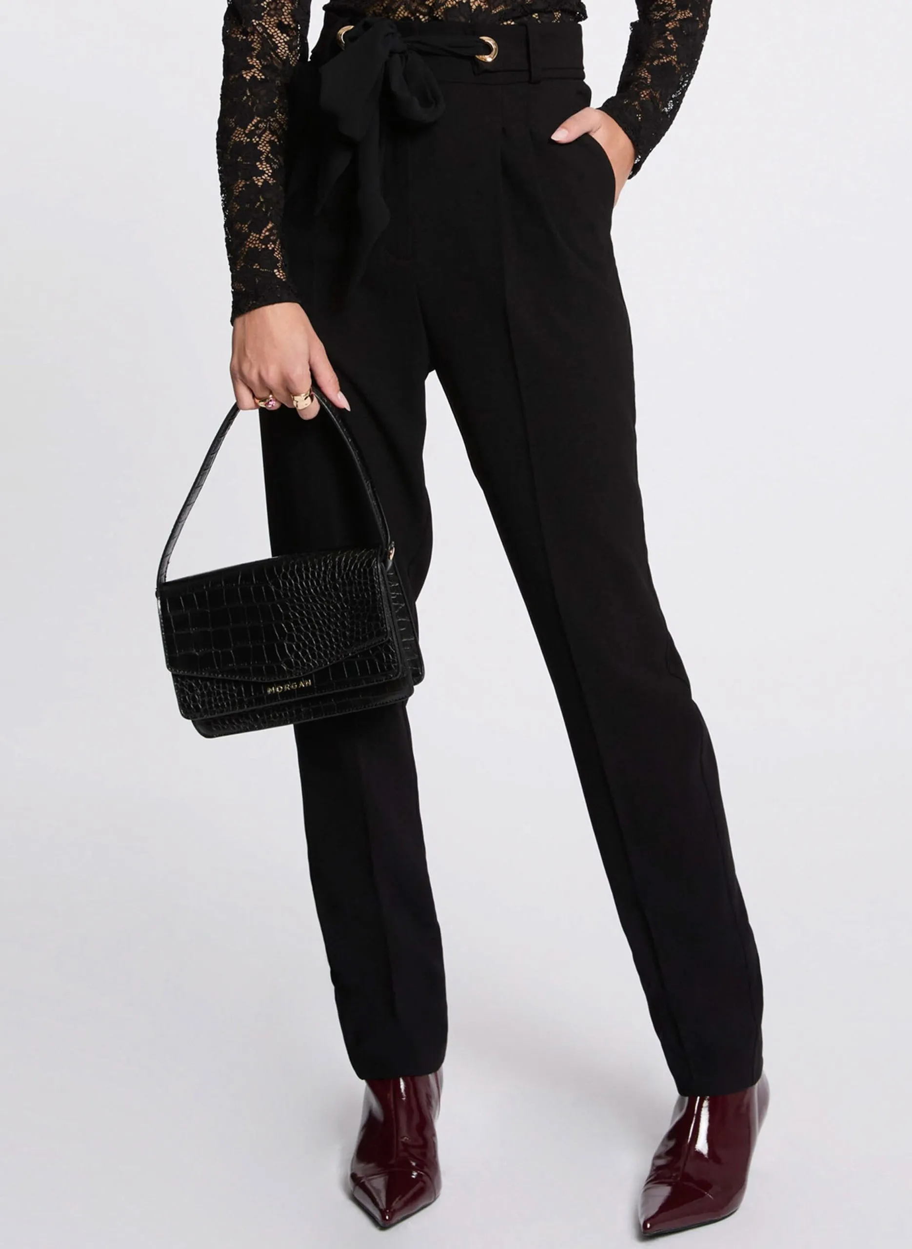 Fließende Karottenhose Schwarz 251-PROBY.F