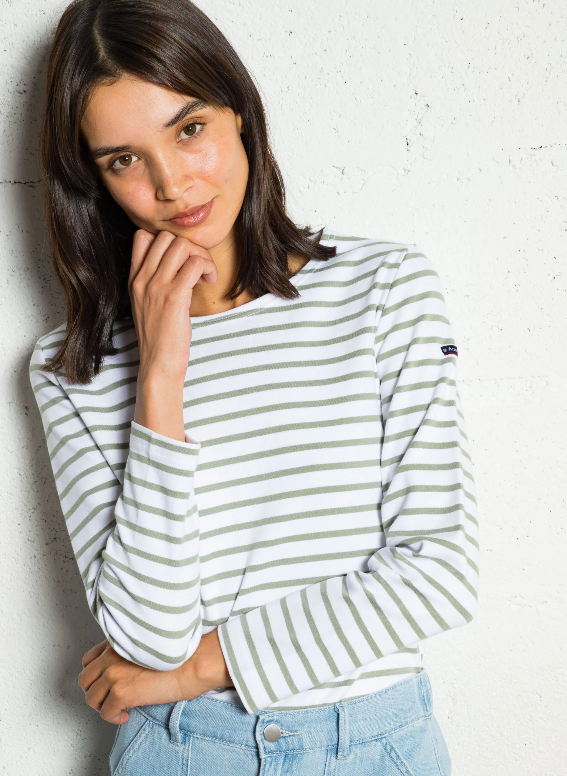 Matrosenpullover aus Baumwolle mit Rundhalsausschnitt Mehrfarbig