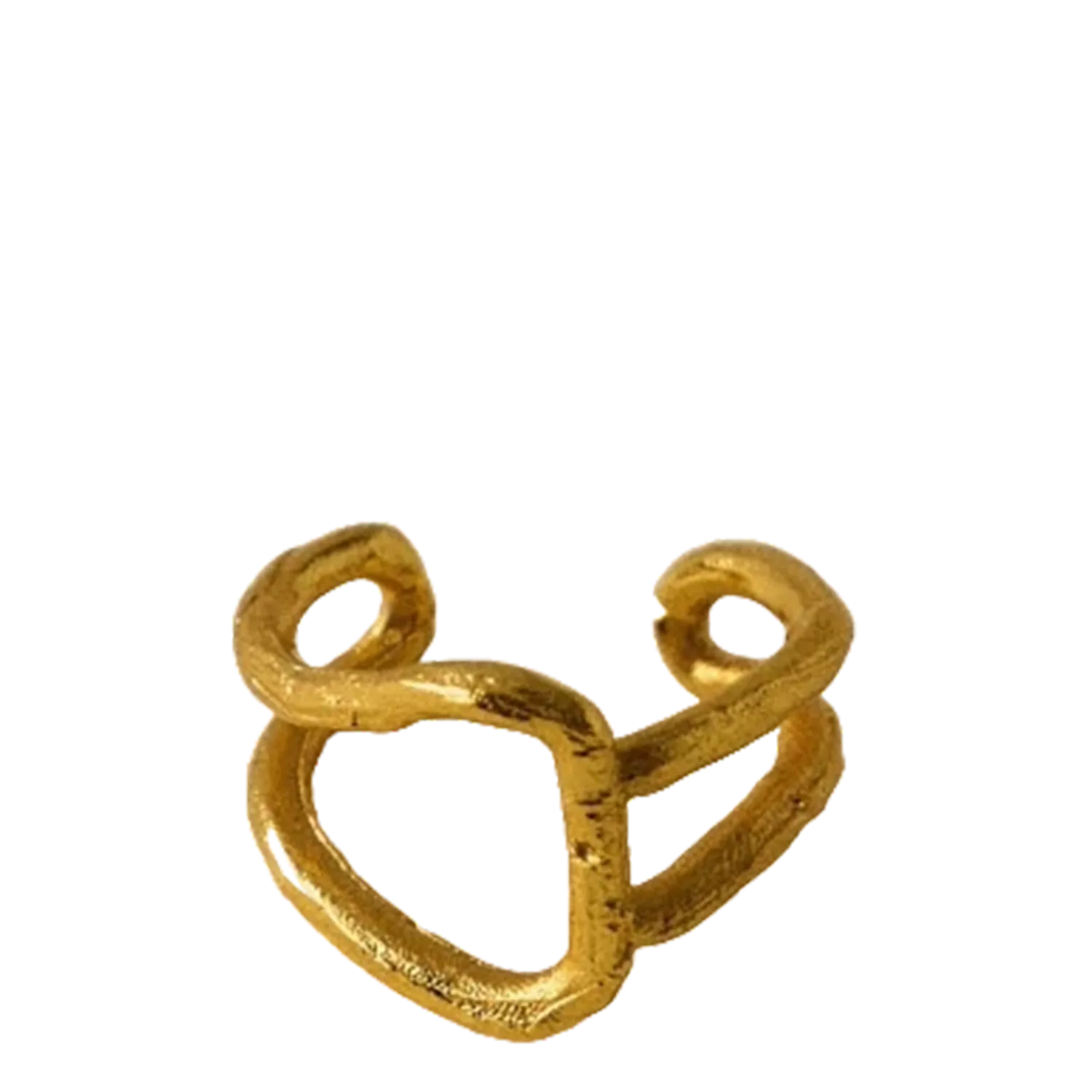 Ohrklemme aus recyceltem Messing Golden ZURI CUFF R