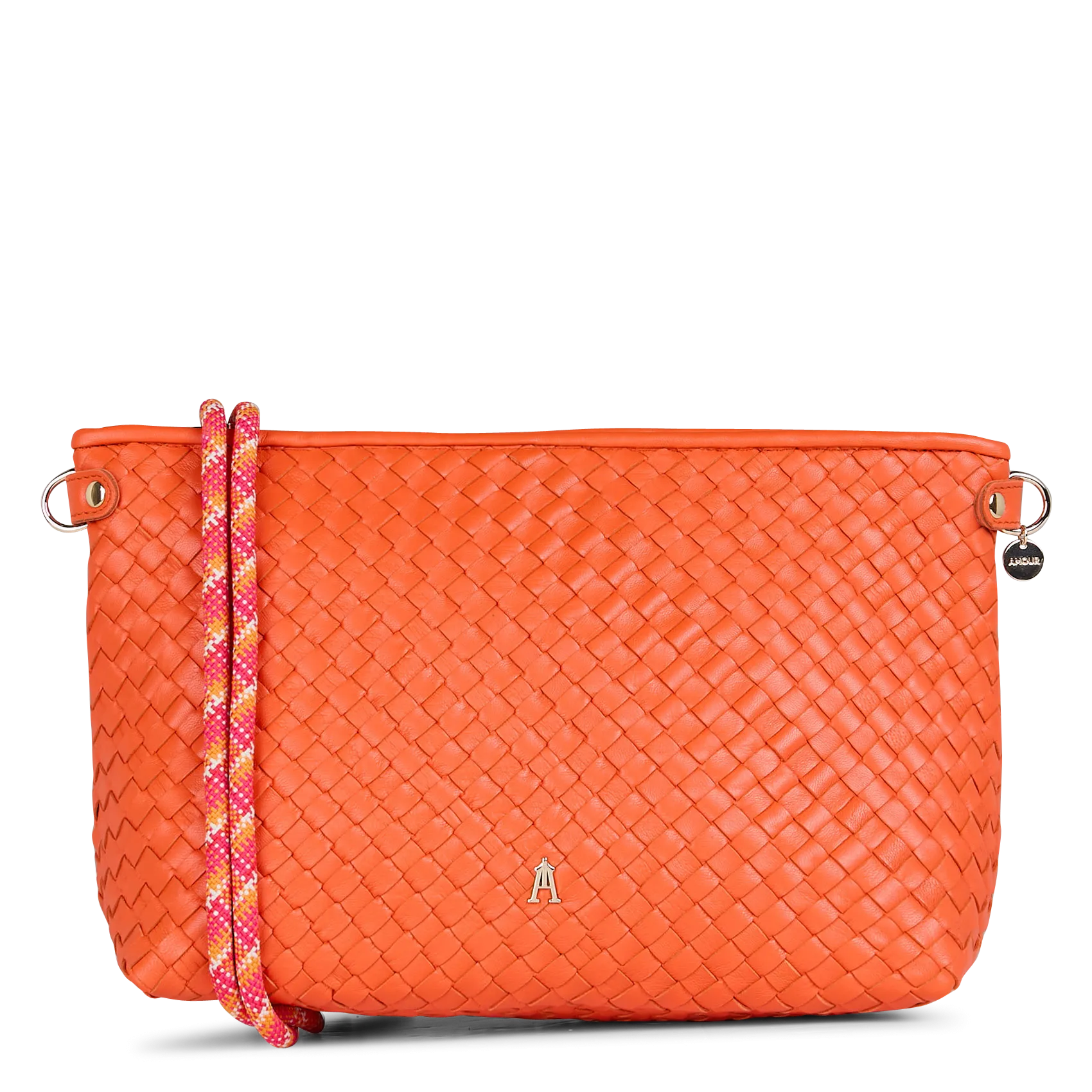 Umhängetasche aus Leder Orange