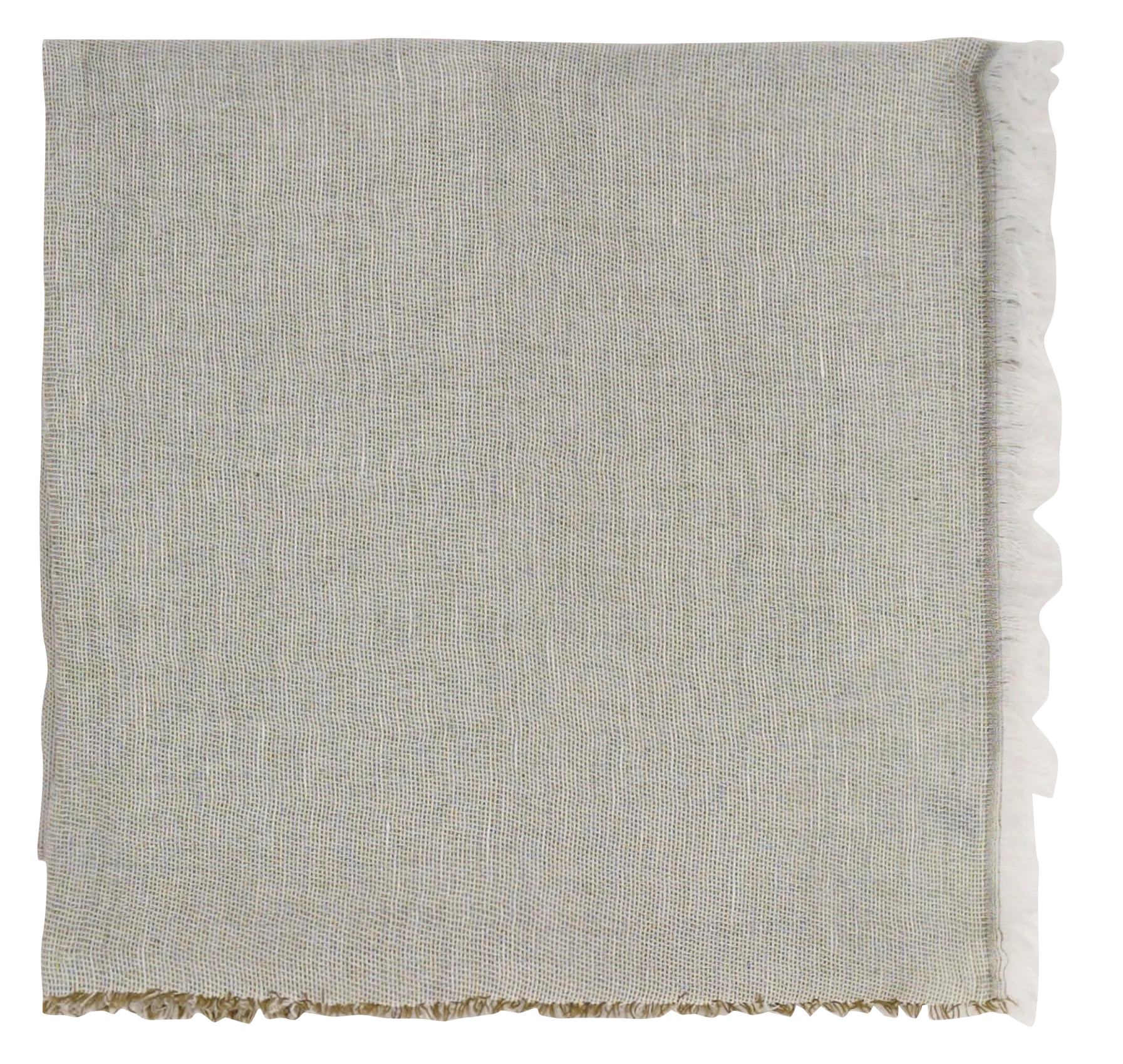 Rechteckiger Fransenschal Khaki