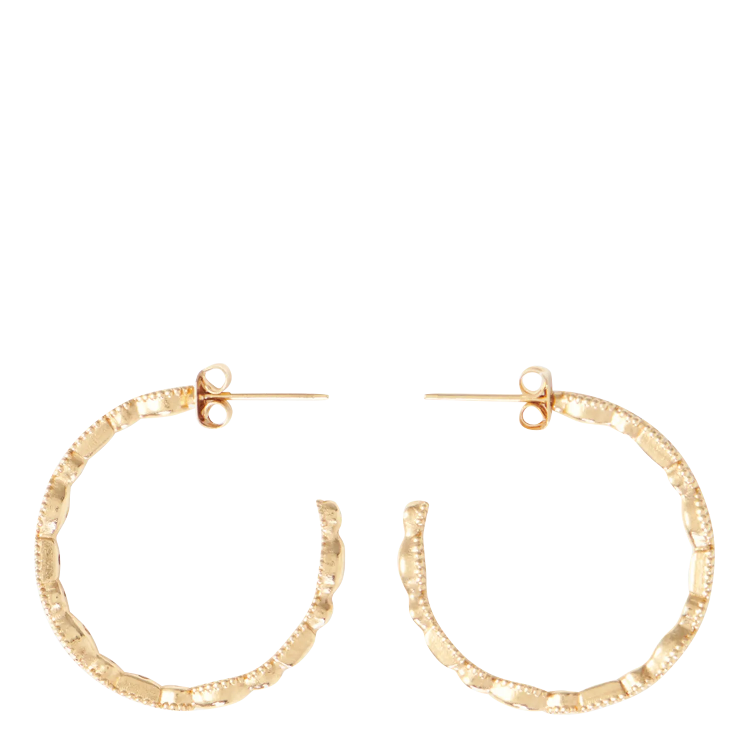 Kreolen-Ohrringe aus Messing Golden