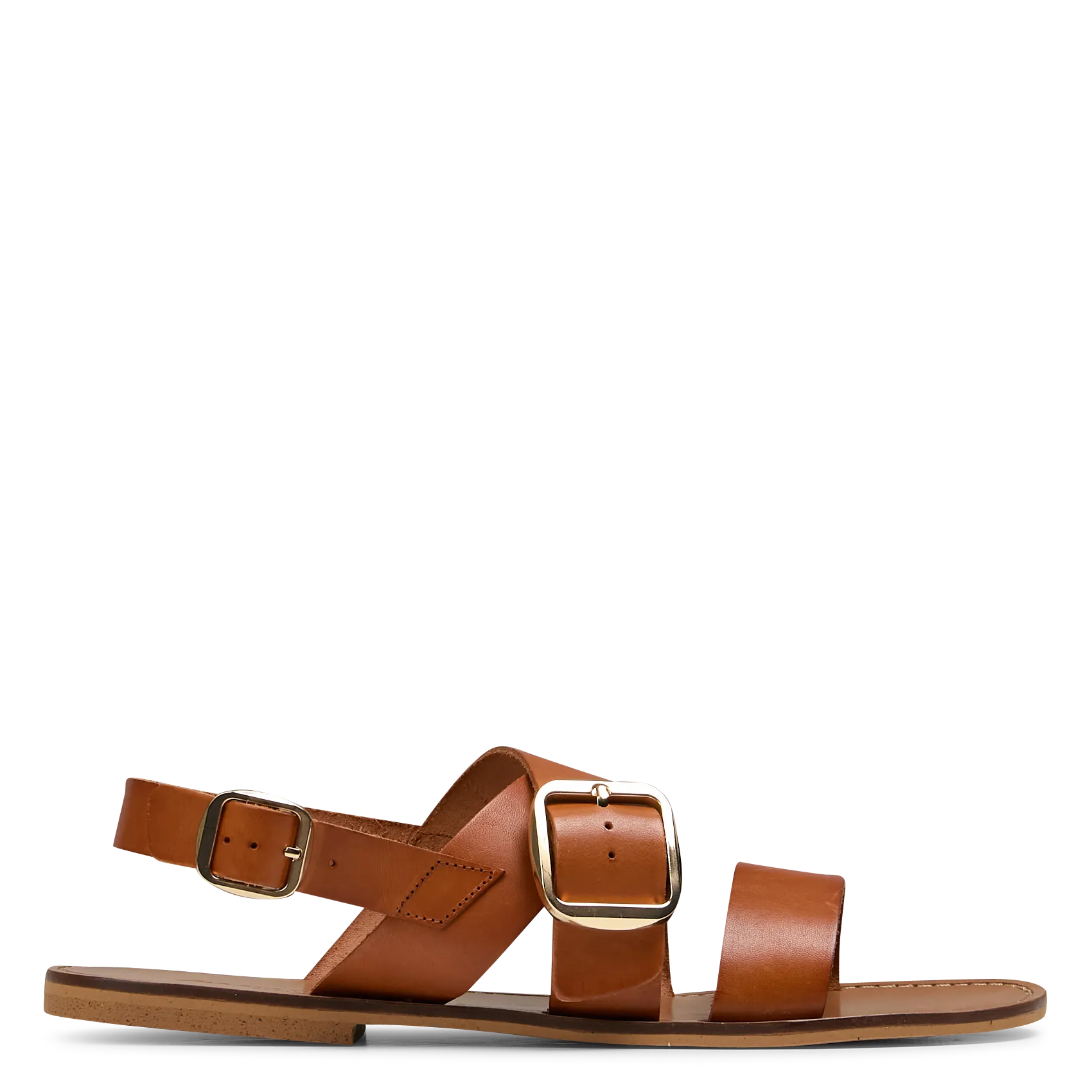 Avarca Berlin - Flache Ledersandalen mit Samt Beige MAELLE