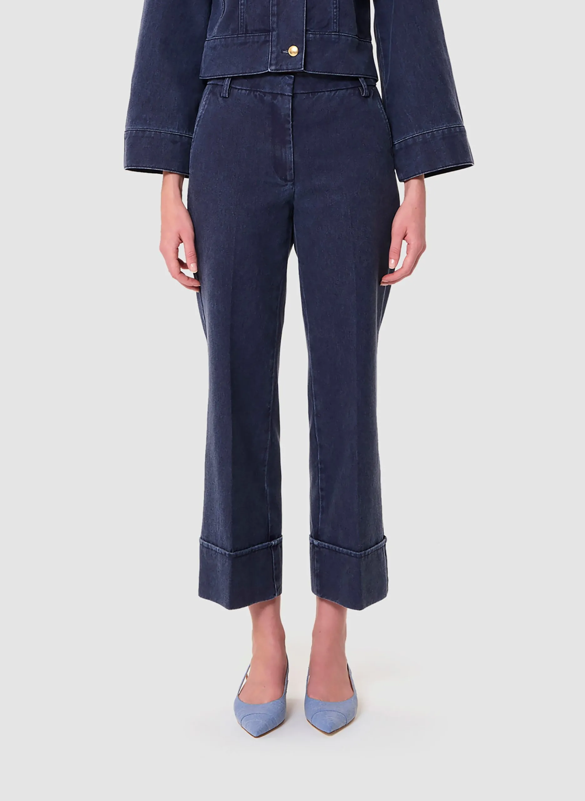 Bundfaltenhose Blau PIERRE