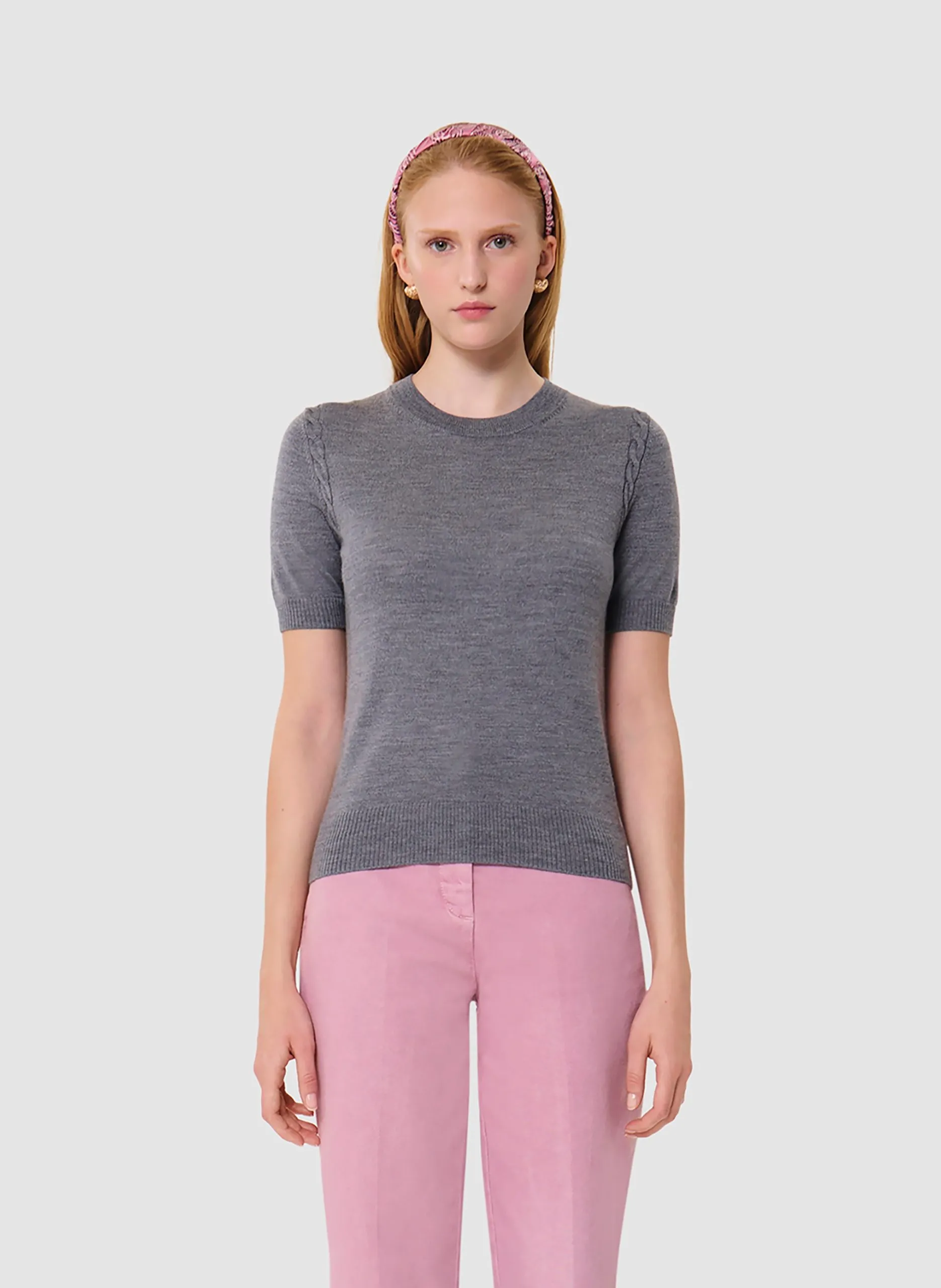 Abidjan - Wollpullover mit Rundhalsausschnitt Grau PICA