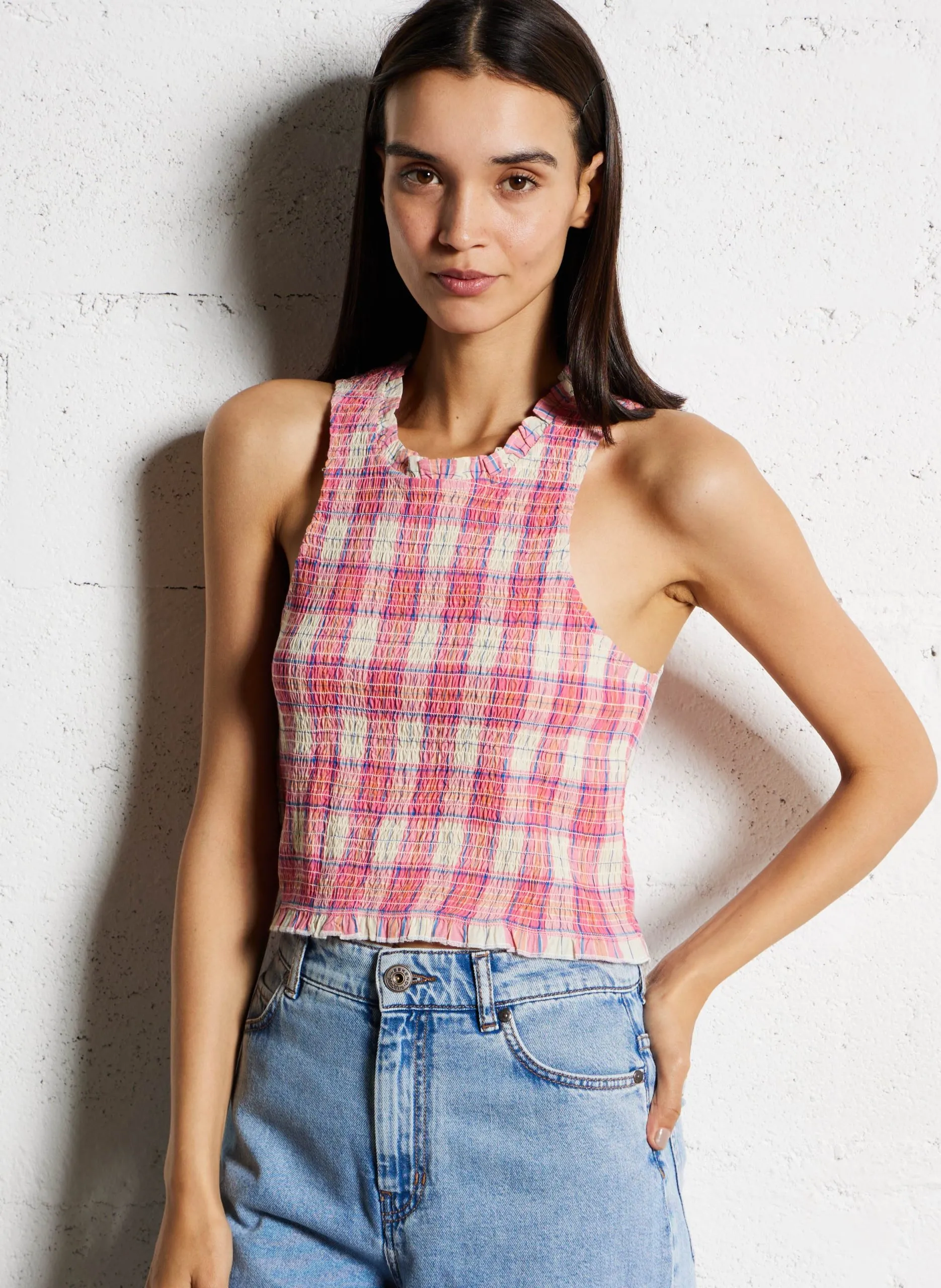 Aimee - Plumetis-Oberteil Mehrfarbig TIKKY