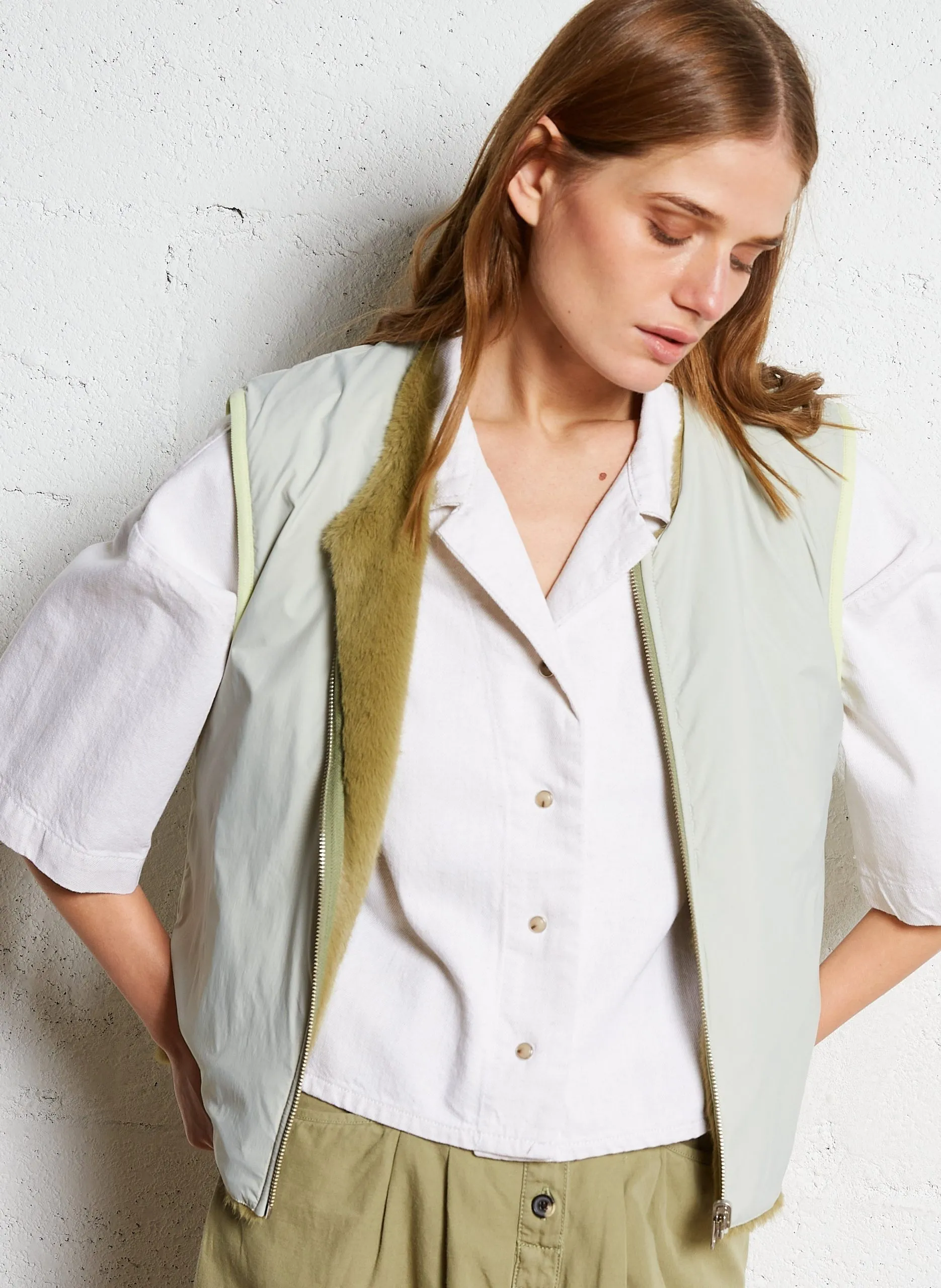 Ärmellose Wendeweste Grun HESS