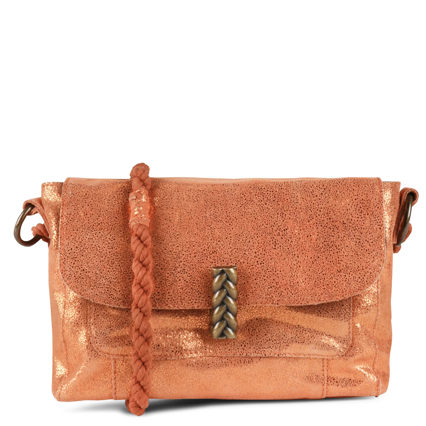 Umhängetasche aus Leder Golden SELMA