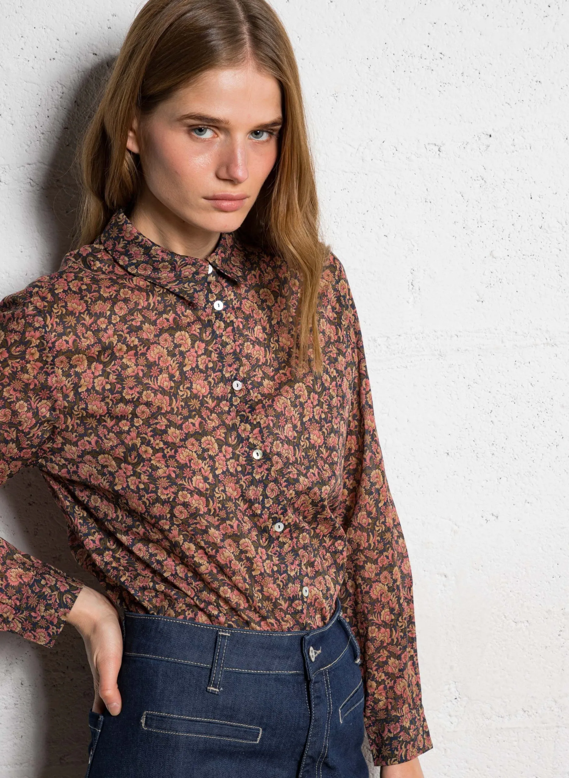 Baumwoll-Bluse Rosa COLETTE