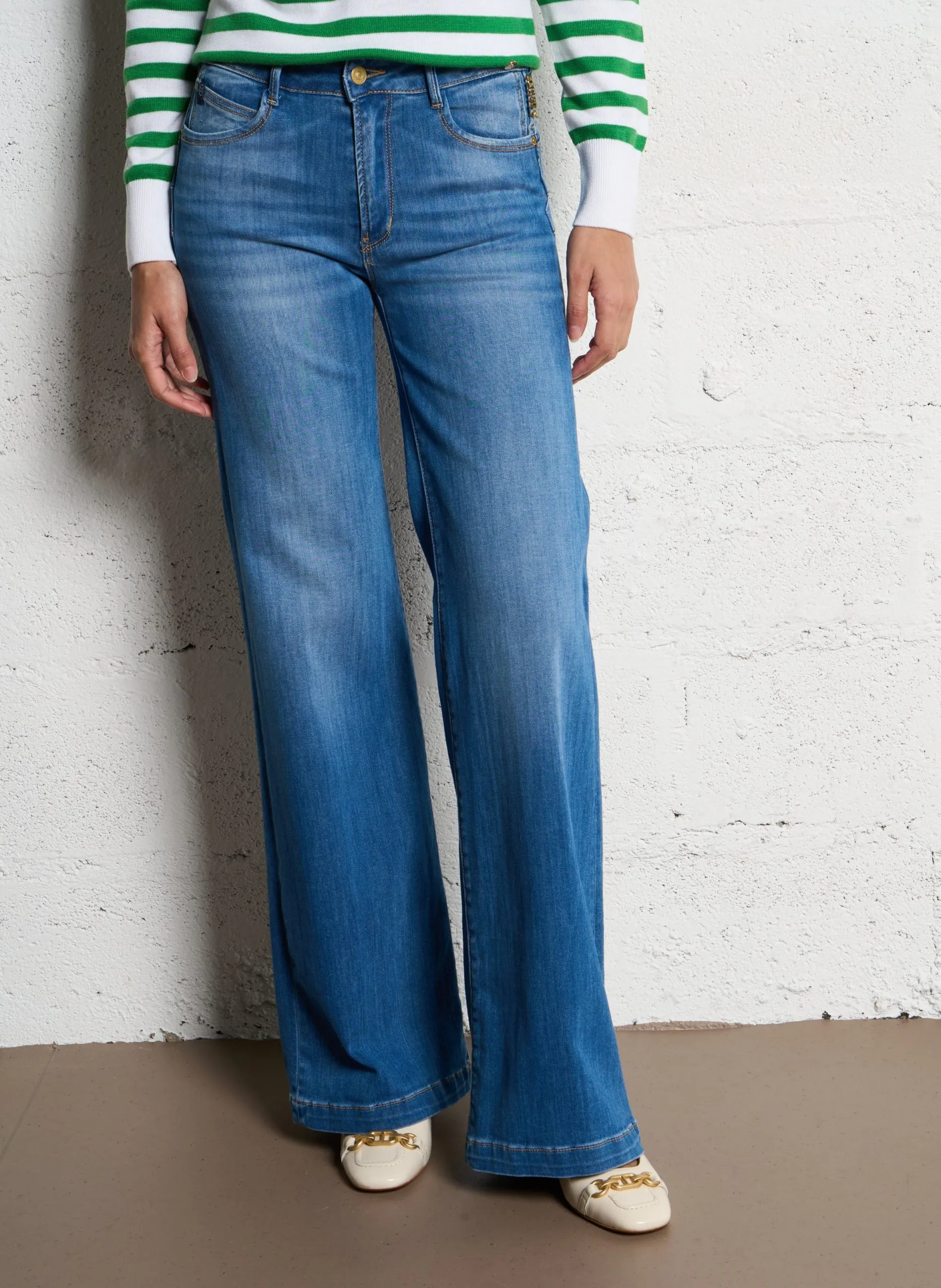 Charlotte - Flared Jeans aus Baumwolle Blau BARCY