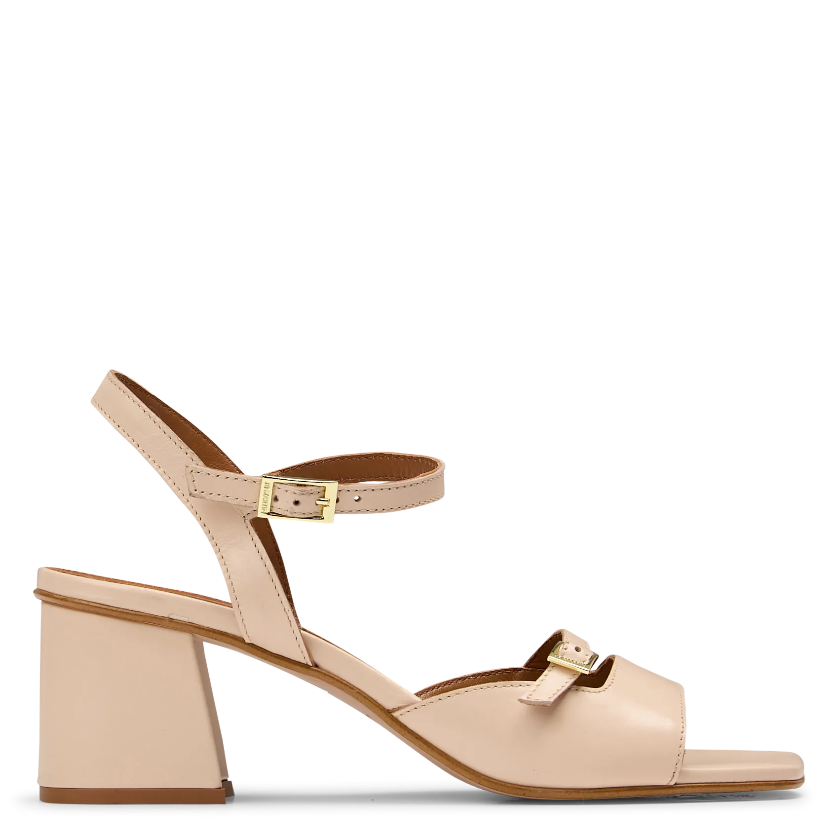 Alice - Ledersandalen mit Absatz Beige DIANE