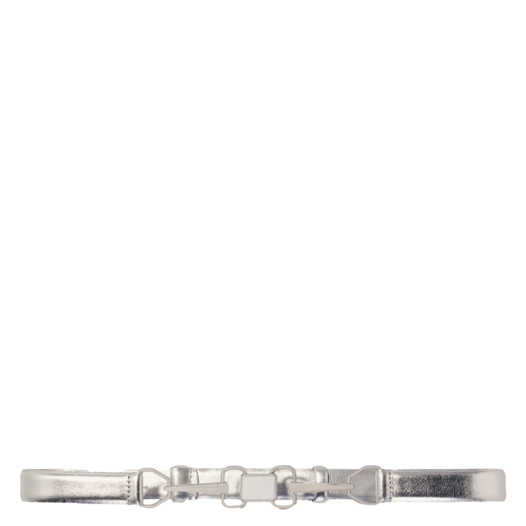 Cigo - Ledergürtel im Metallic-Look Silber