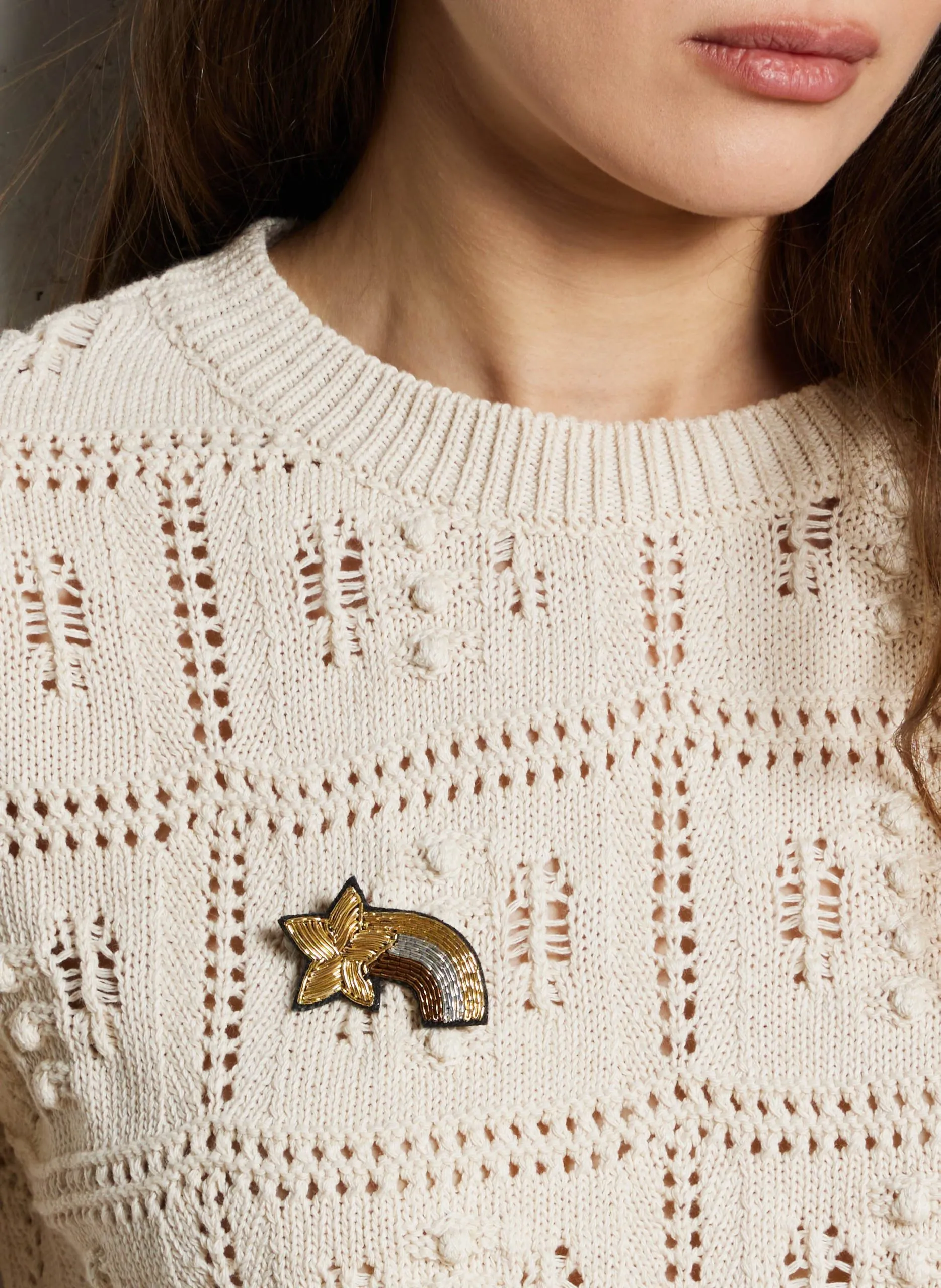 Sternschnuppen-Anstecker Golden