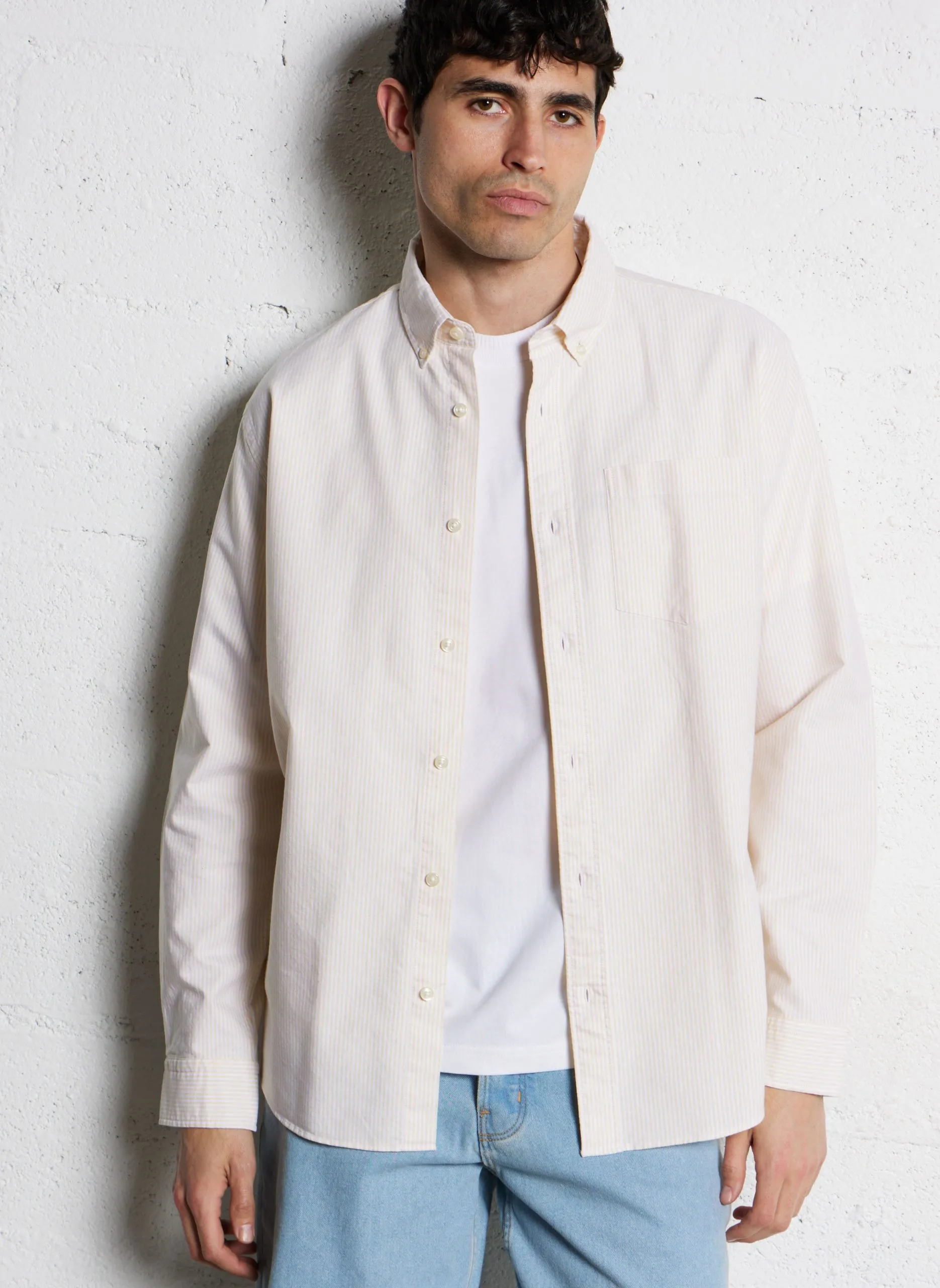 Baumwollhemd mit Print Gelb RICK