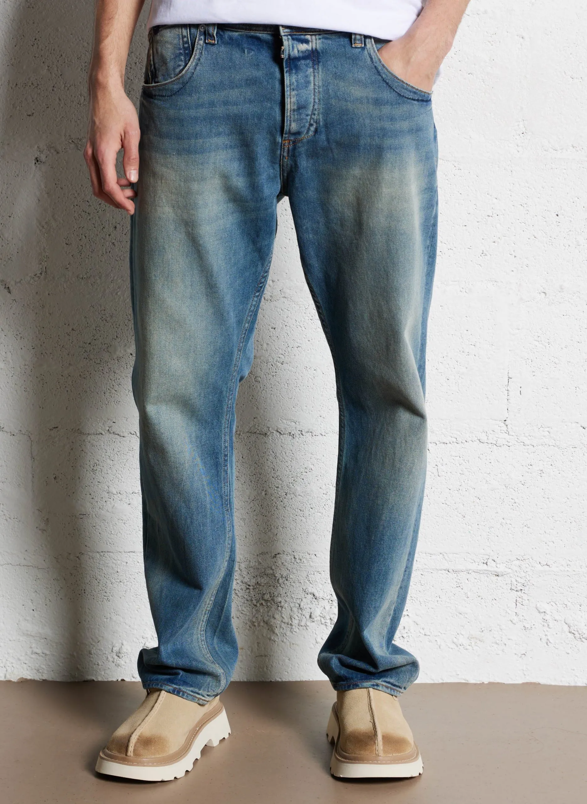 Gerade geschnittene Jeans aus Baumwoll-Mix Blau WALTERS