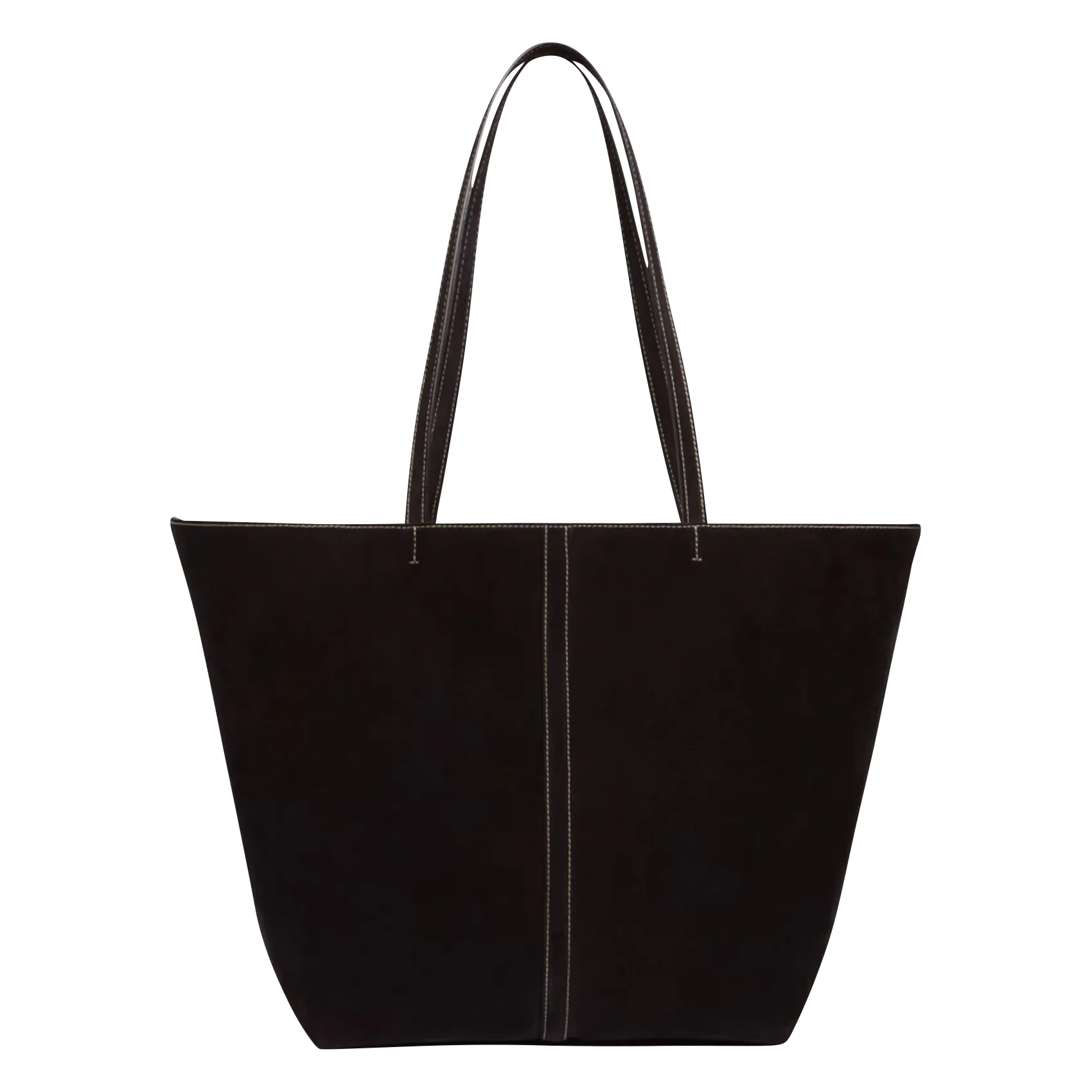 Shopper aus Veloursleder Schwarz TOTE BAG GM