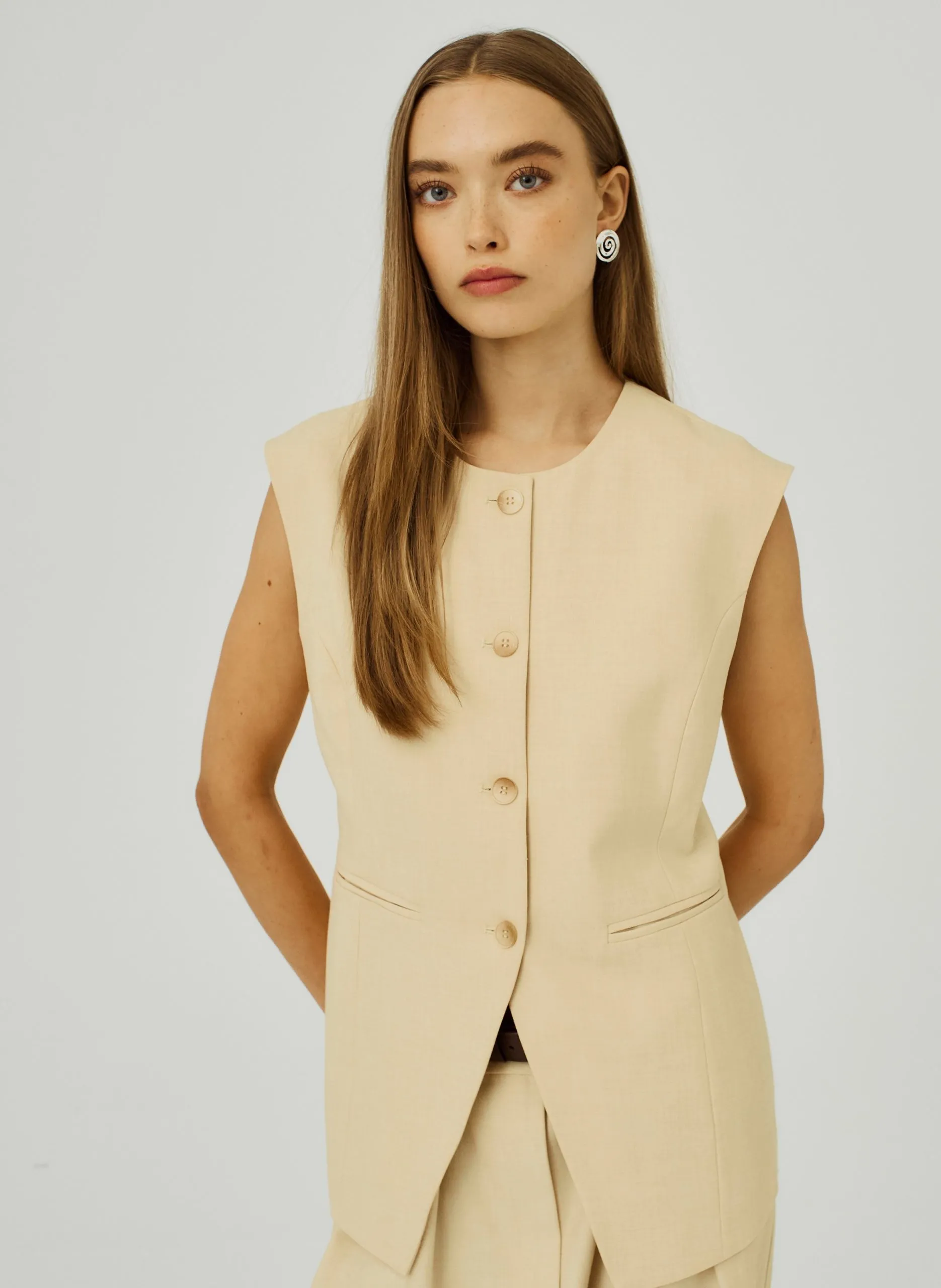 Ärmellose Weste Gelb KAMIN