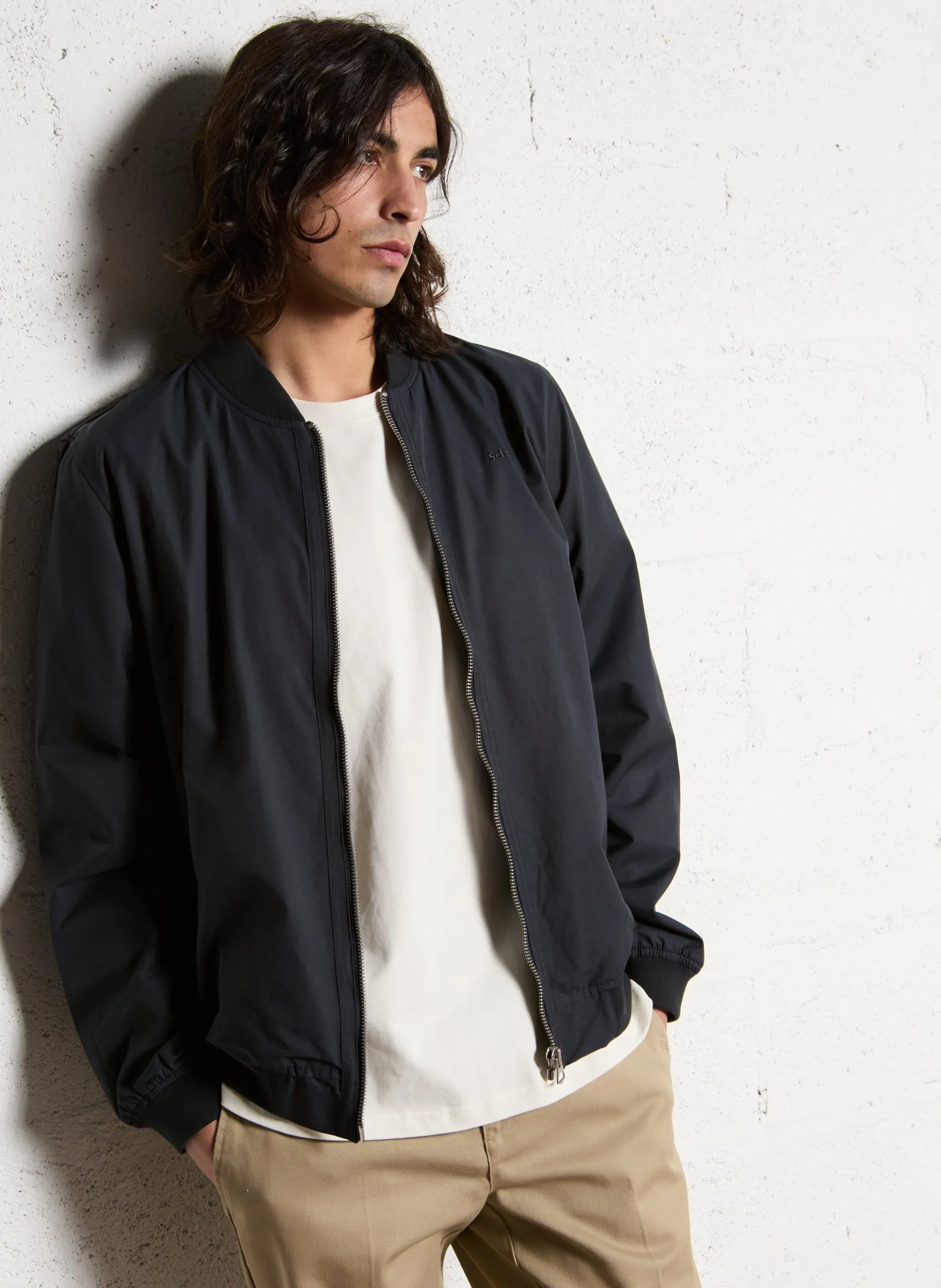 Teddy-Kragenjacke aus Baumwollmischung Blau