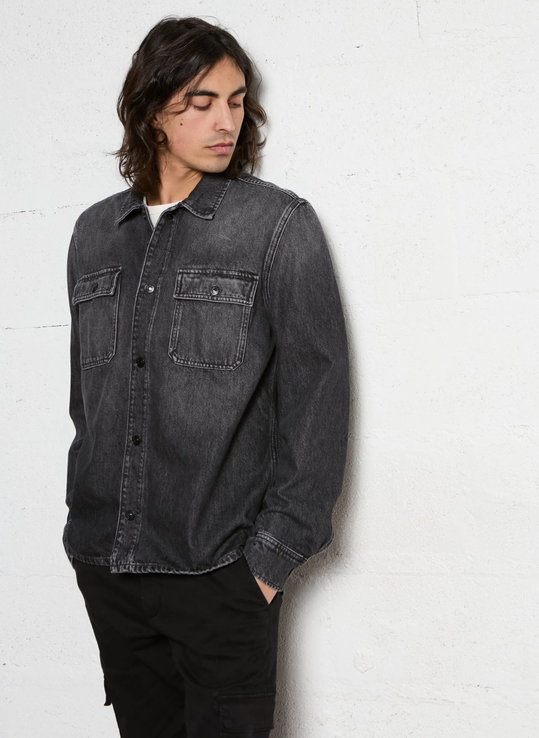 Surchemise col classique en j Blau