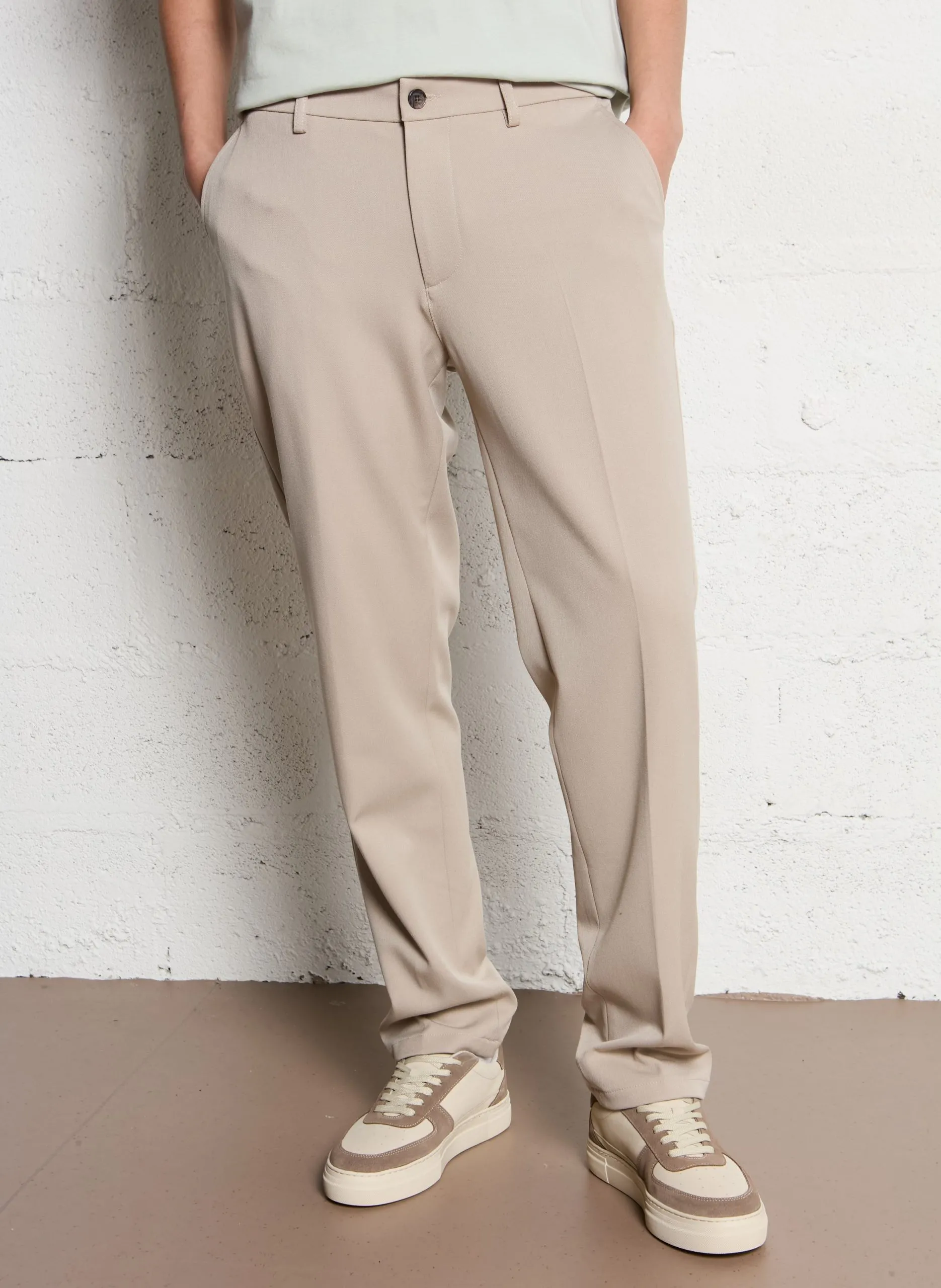 Reguläre bestickte Hose Beige COMO