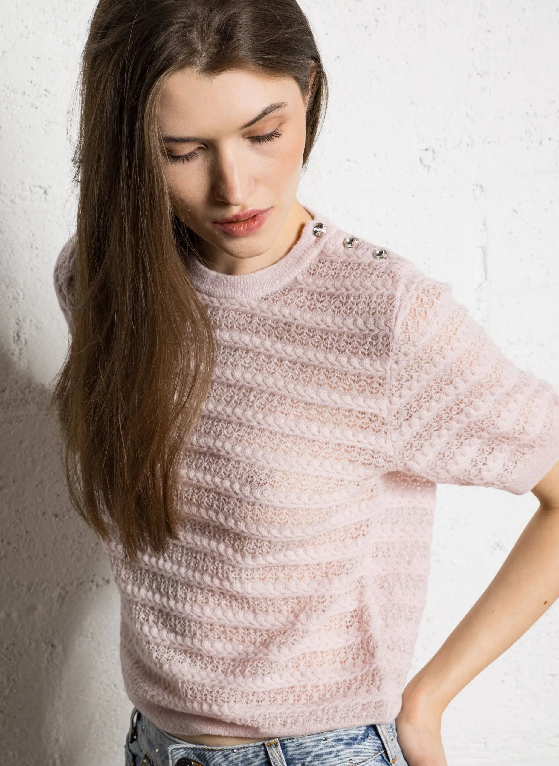 Pullover aus gemischter Wollmischung Rosa MADALINE