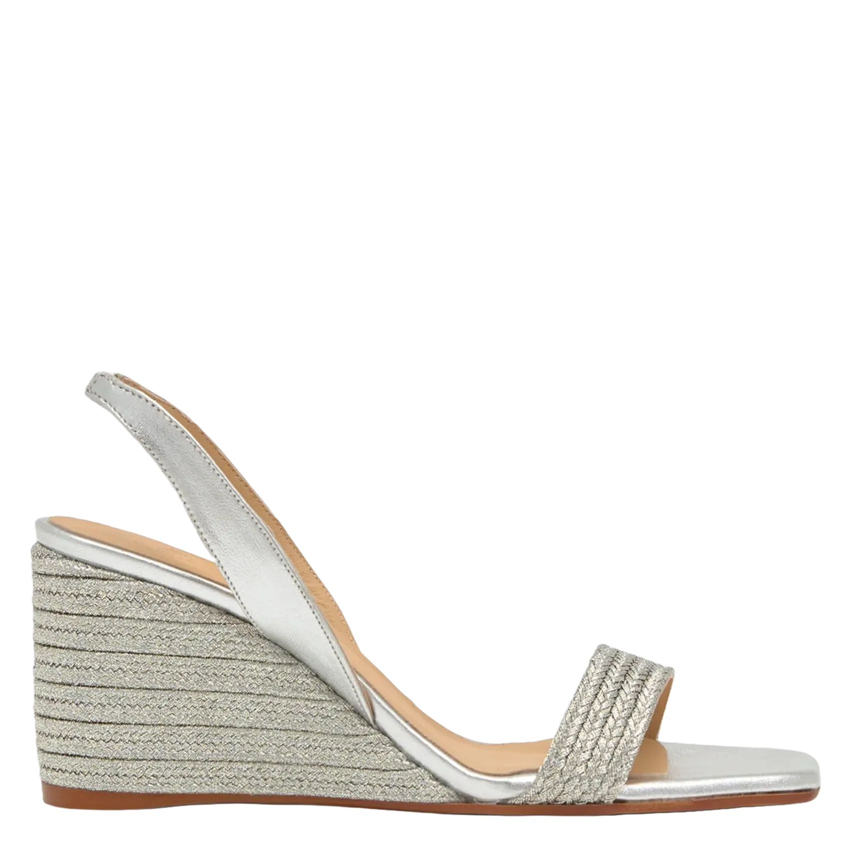 Sandalen mit Keilabsatz Silber BARBY