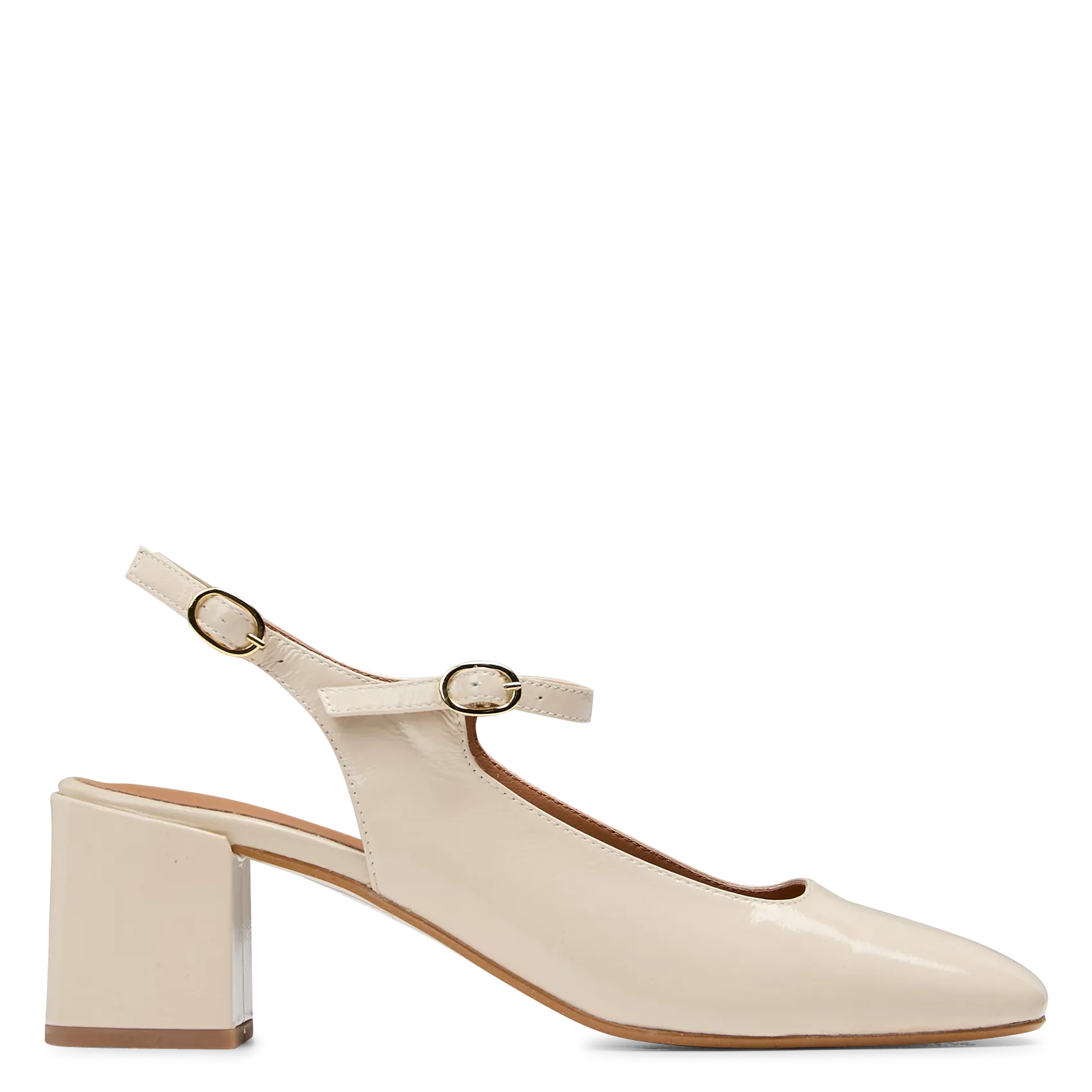 Cebibi - Pumps aus Lackleder mit Absatz Beige CAMILLA