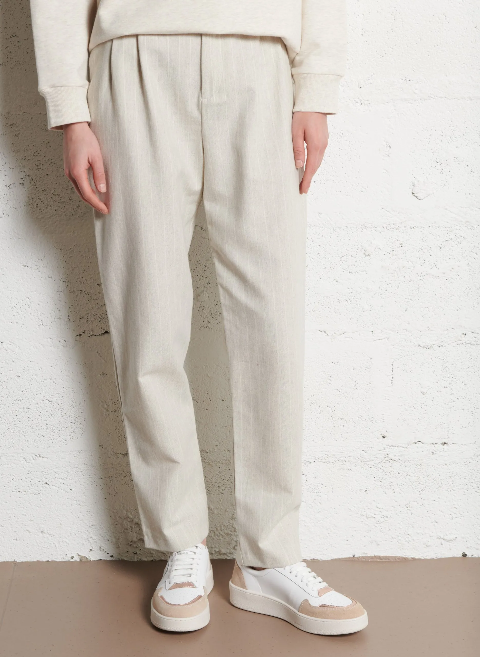 Hose aus Baumwoll-Mix Grau