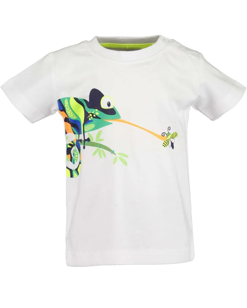T-Shirt "Chamäleon", Biobaumwolle, weiß