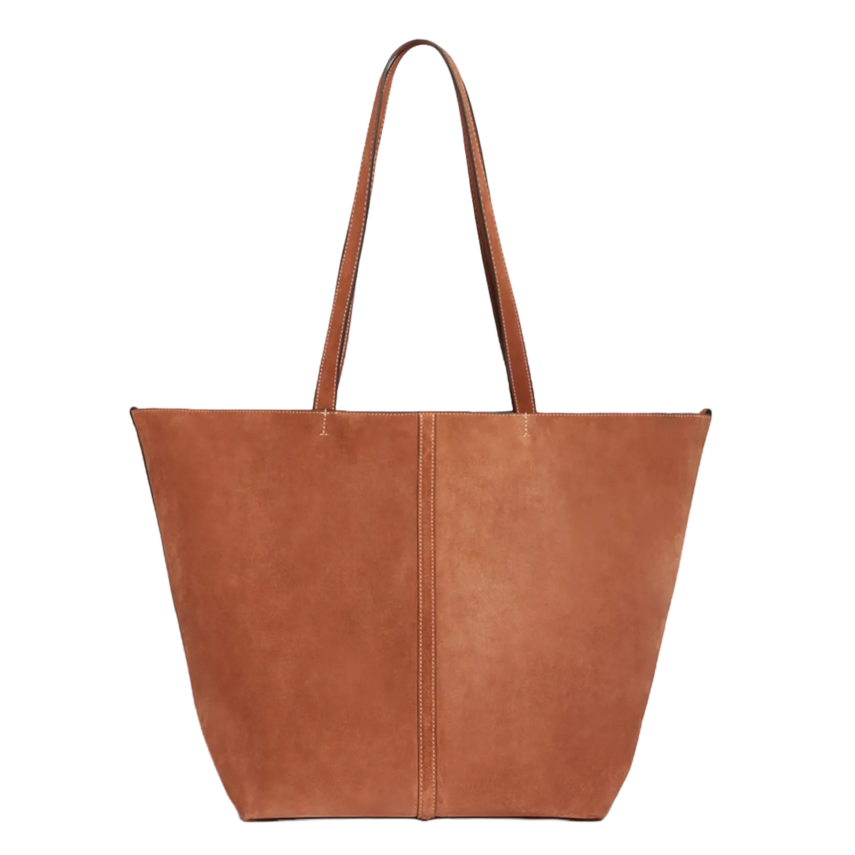 Shopper aus Veloursleder Beige TOTE BAG GM