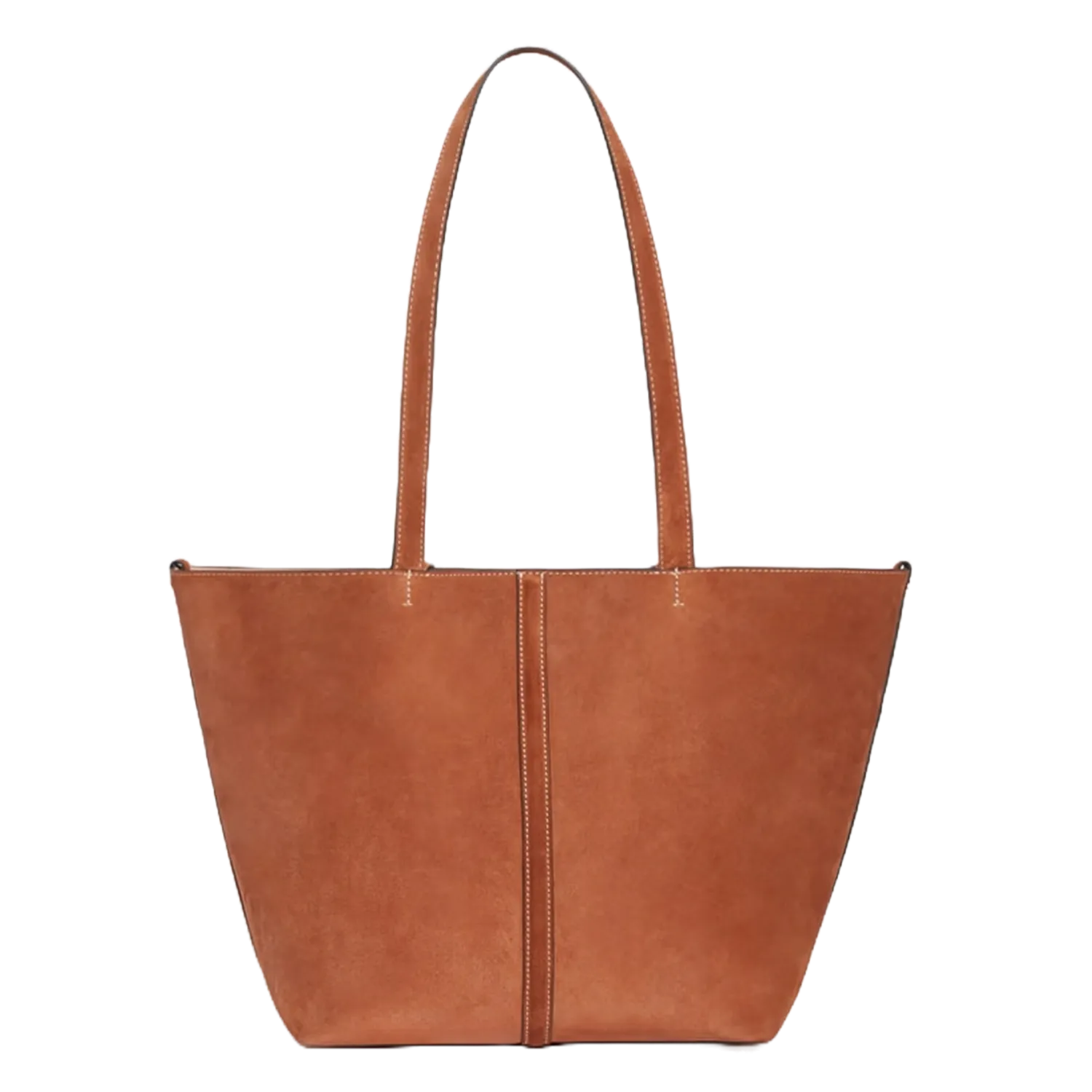 Shopper aus Veloursleder Beige TOTE PM