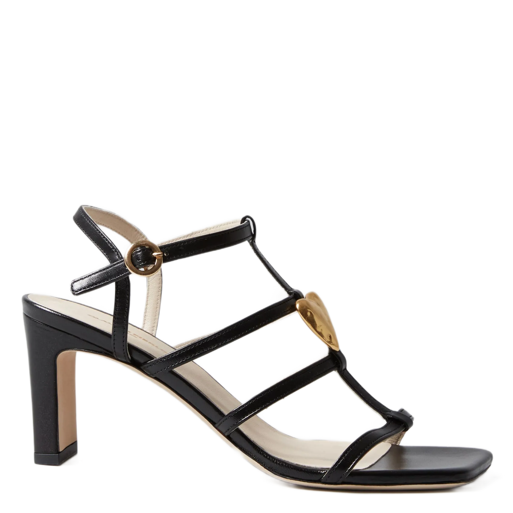 Flache Leder-Mules Schwarz