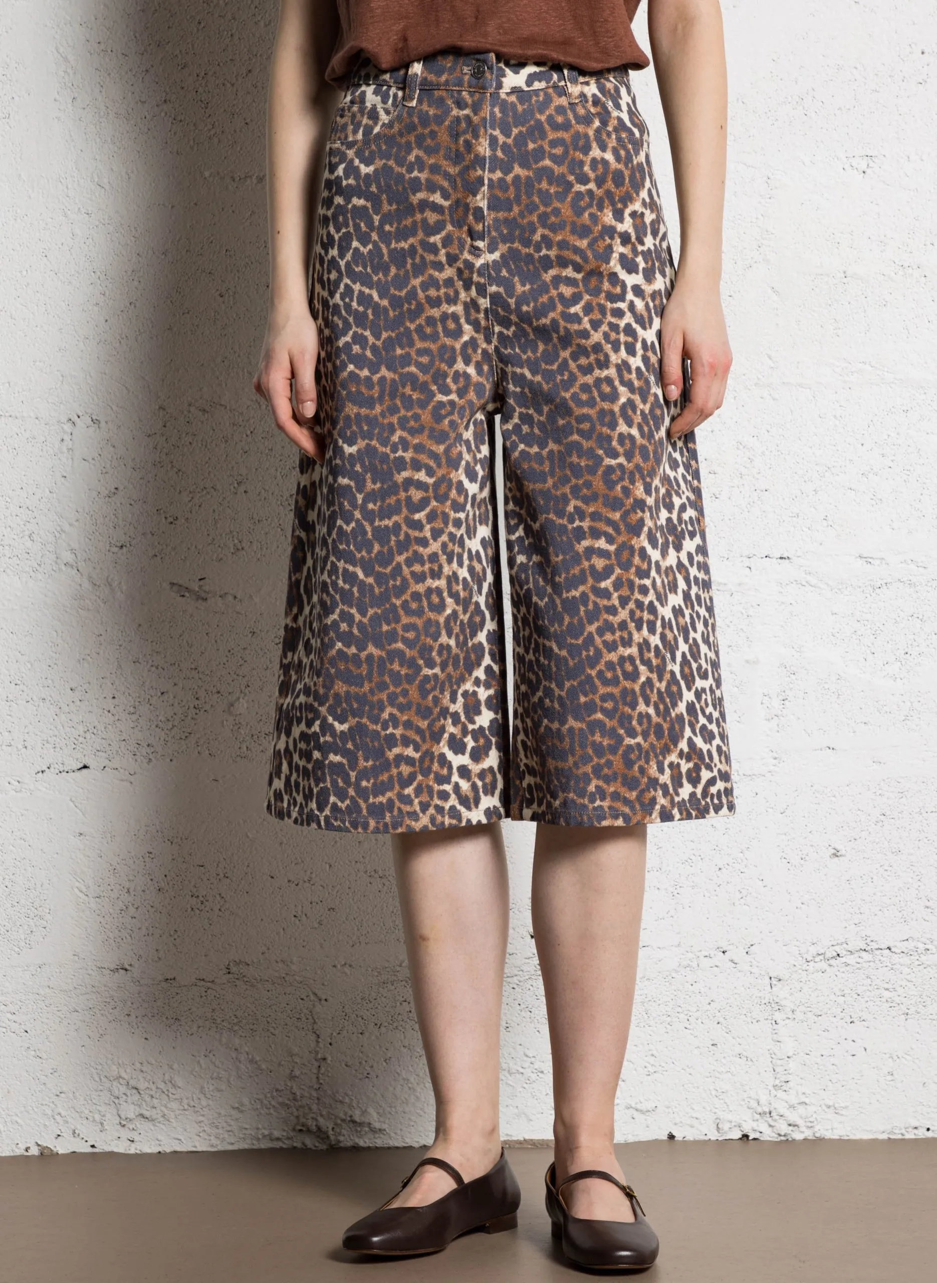 Leopardenmuster-Bermudas Mehrfarbig PBARBADOS