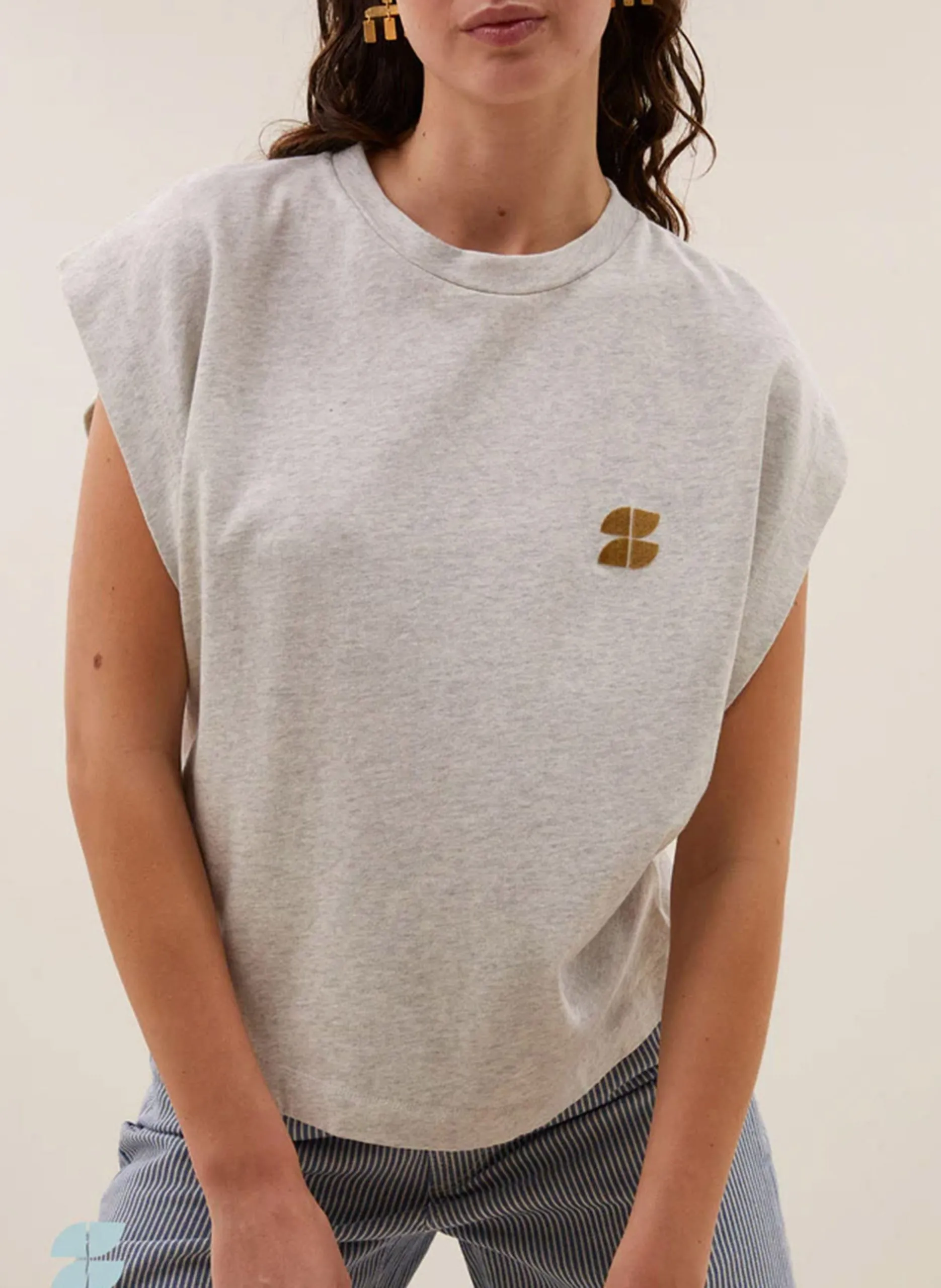 Ärmelloses Top mit Logo Grau MASON