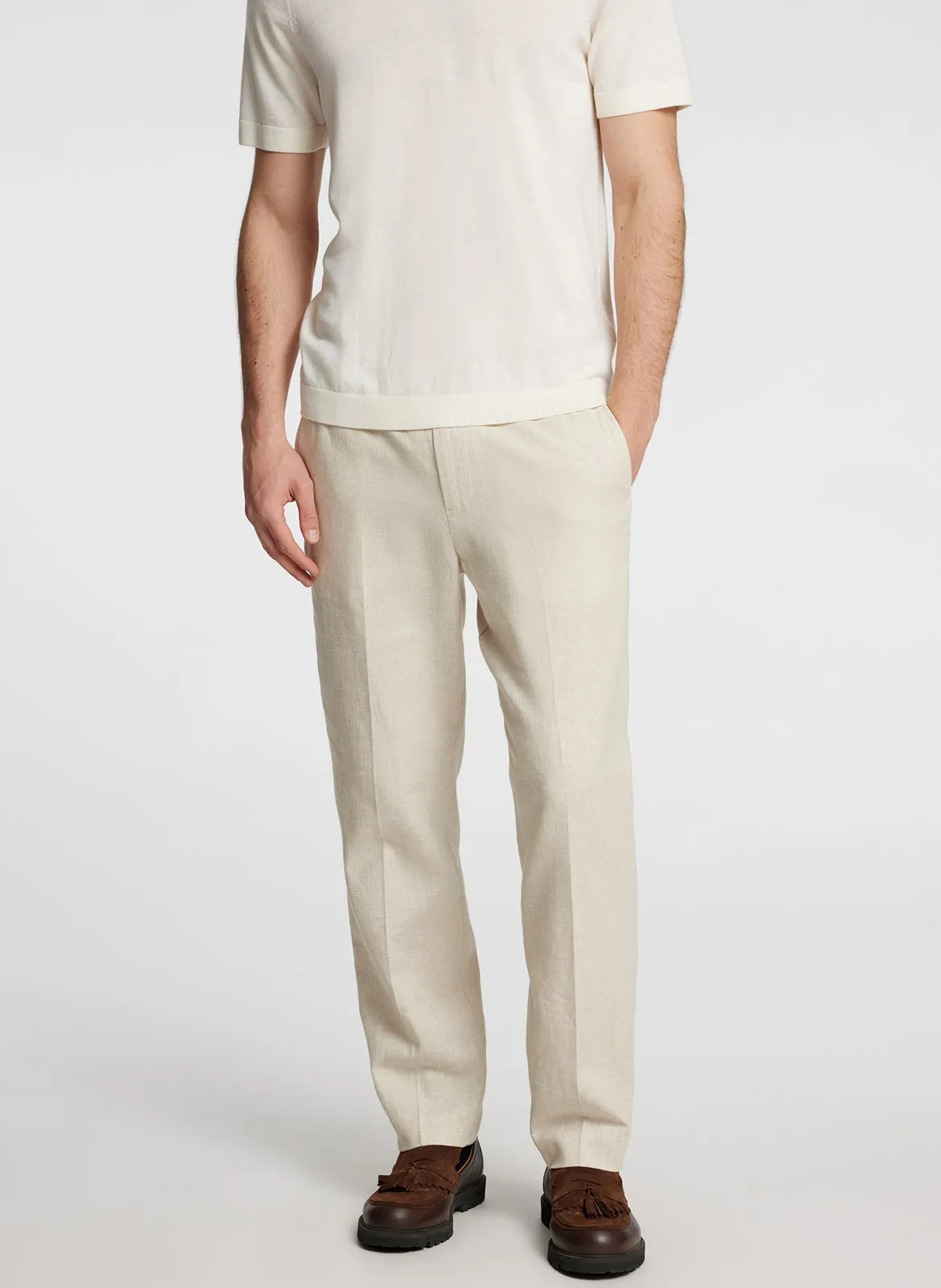 Bundfaltenhose Beige MALIK