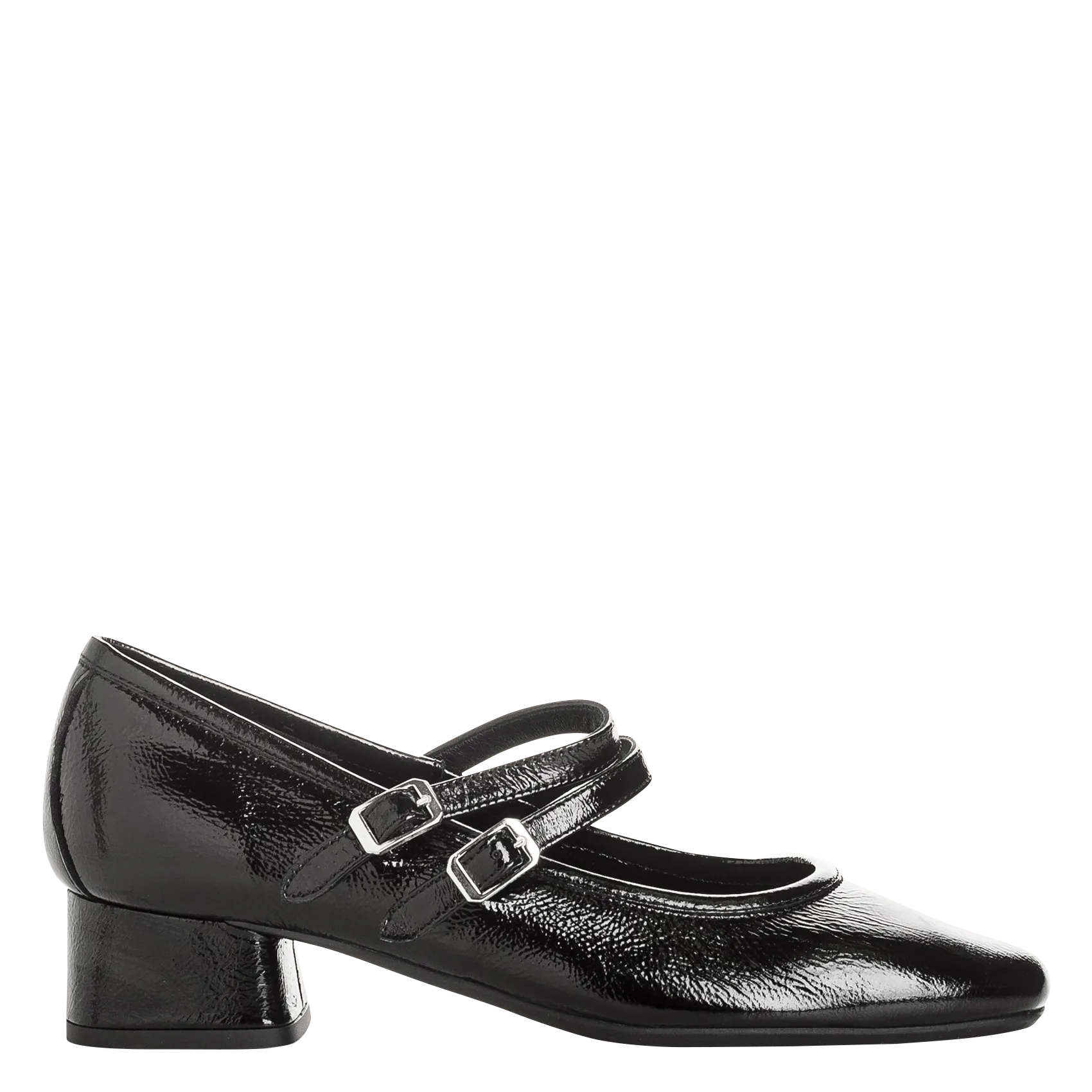 Riemchenschuhe aus Leder Schwarz KRISTEN