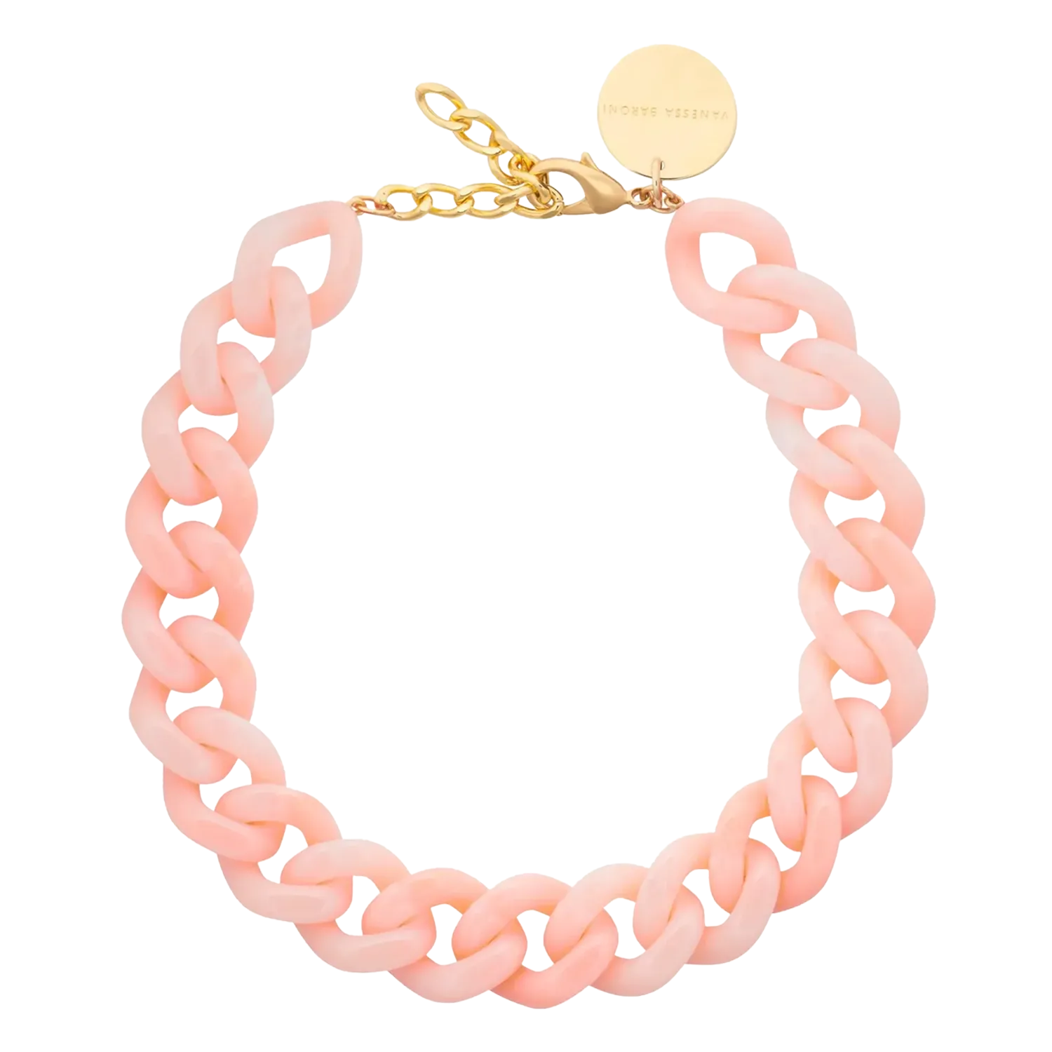 Gliederhalskette Orange FLAT CHAIN