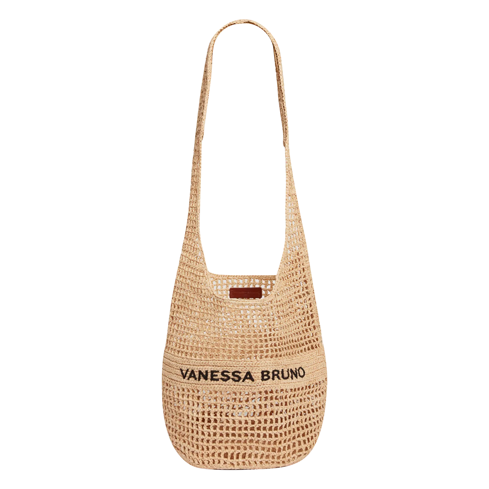Schultertasche aus Bast Beige SAC HOBO