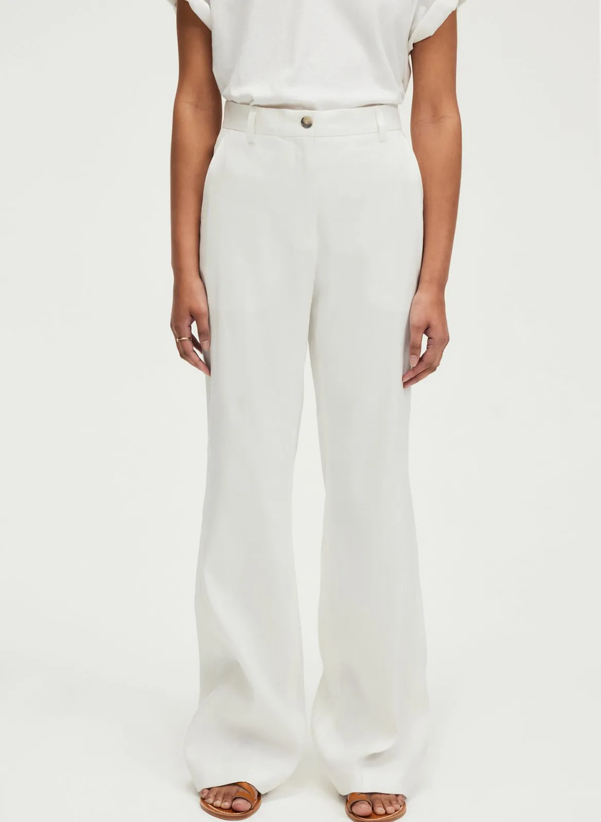 Anzughose aus Leinen-Mix Beige LINSAY