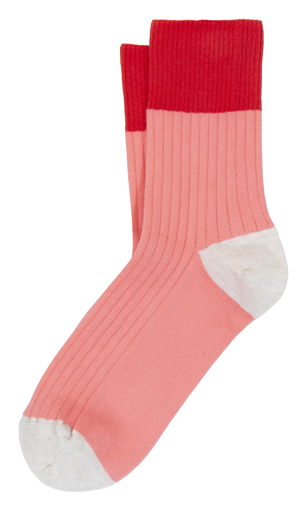 Zweifarbige halbhohe Socken Rosa RABUN