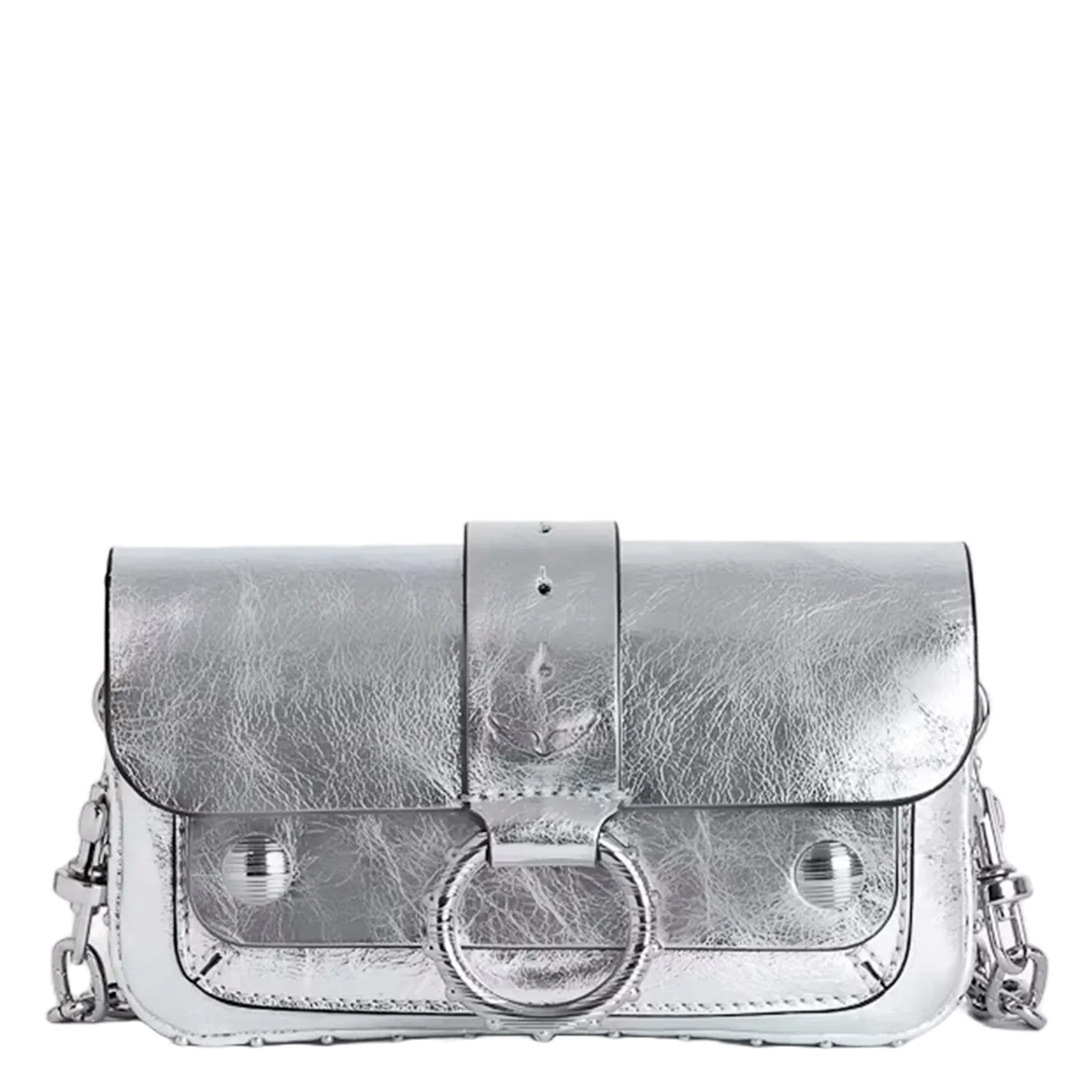 Umhängetasche aus Leder Grau KATE