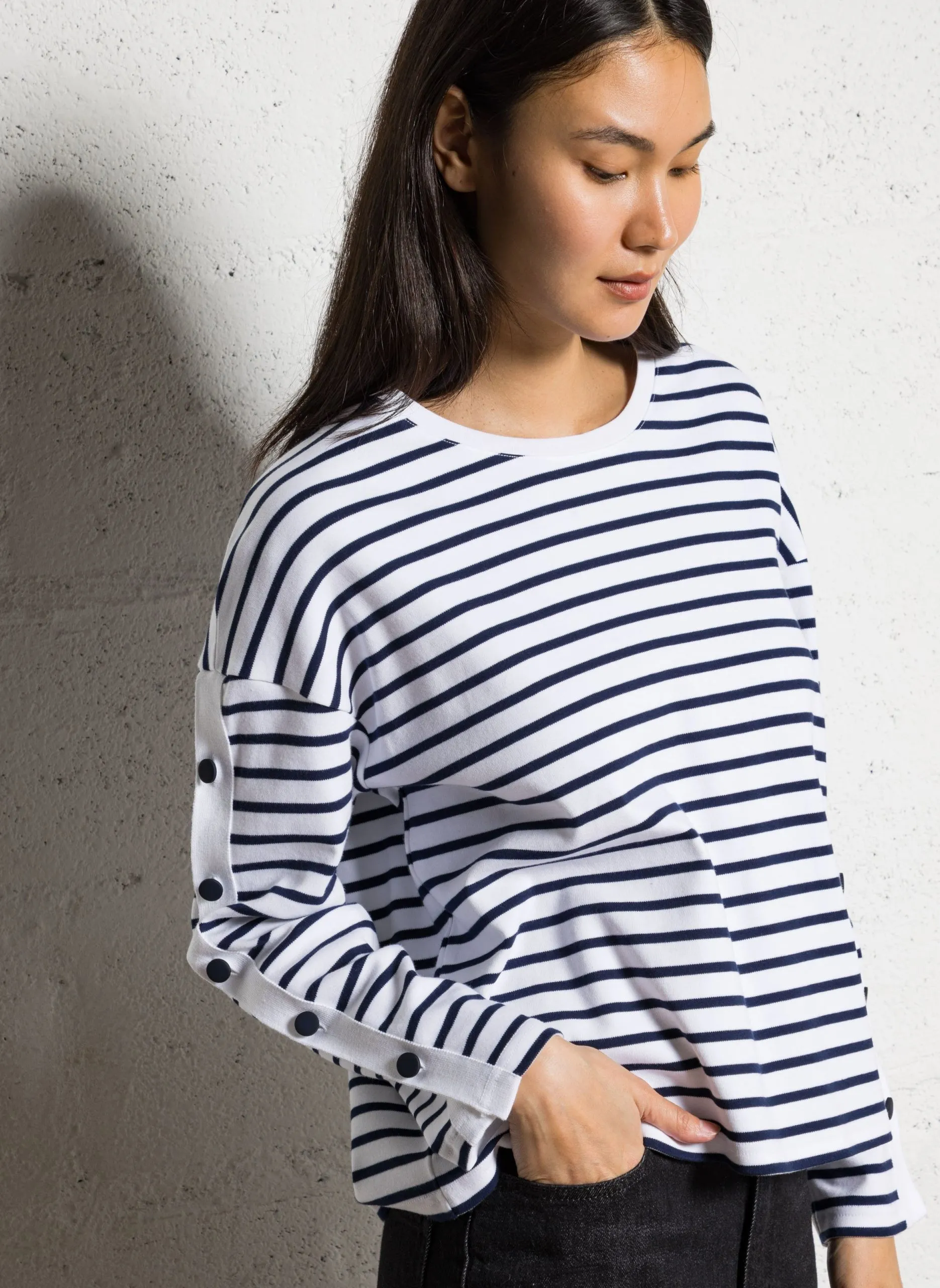 Oversize-T-Shirt aus Baumwolle mit Rundhalsausschnitt Mehrfarbig