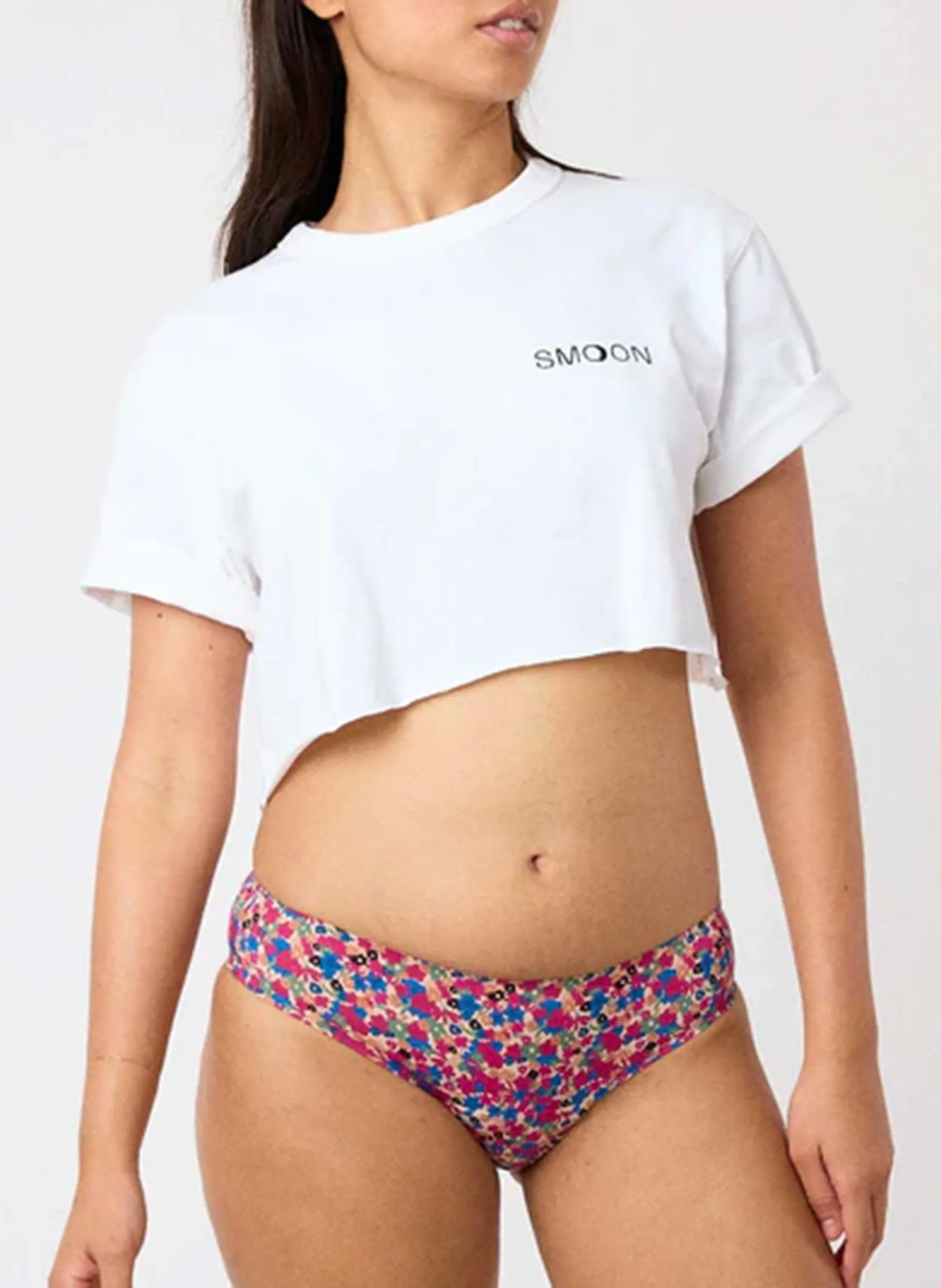 Gedruckte Culotte aus recycelten Mischfasern Rosa ARTEMIS