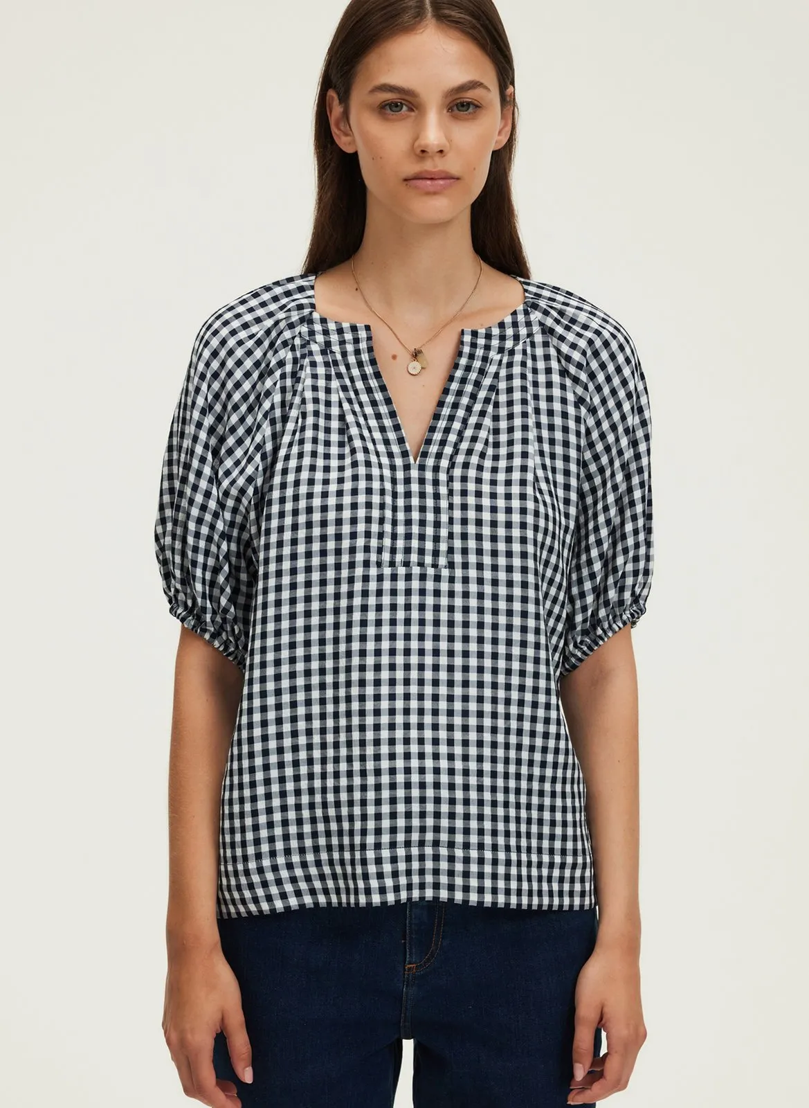 Henley-Top Blau ULIA